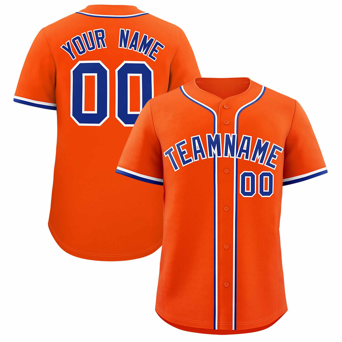 Custom Orange Classic Style Authentic Baseball Jersey