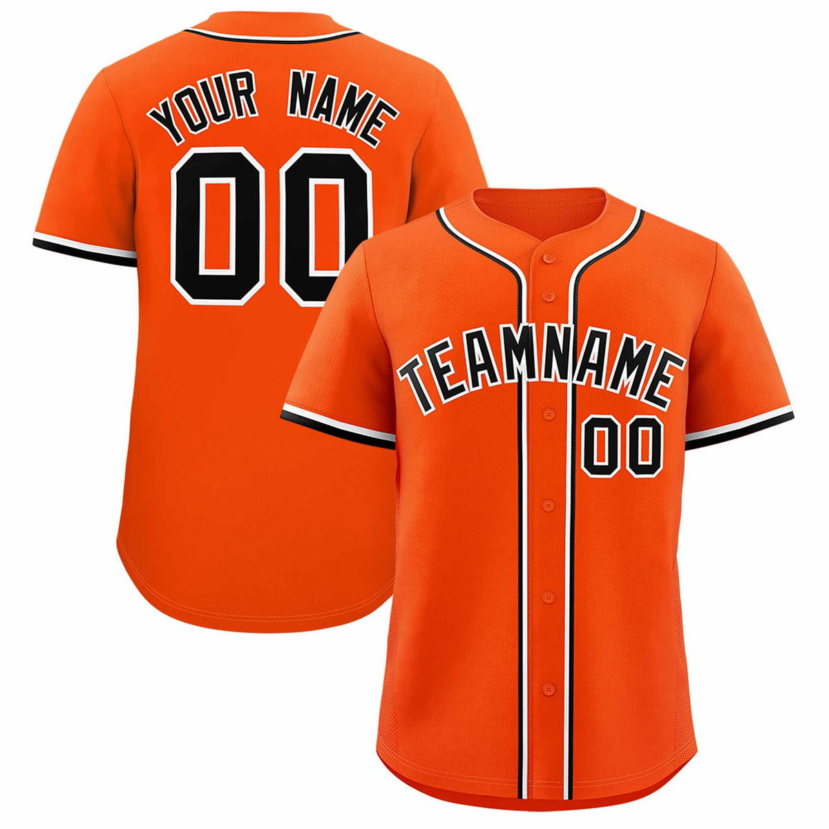 Custom Orange Classic Style Authentic Baseball Jersey