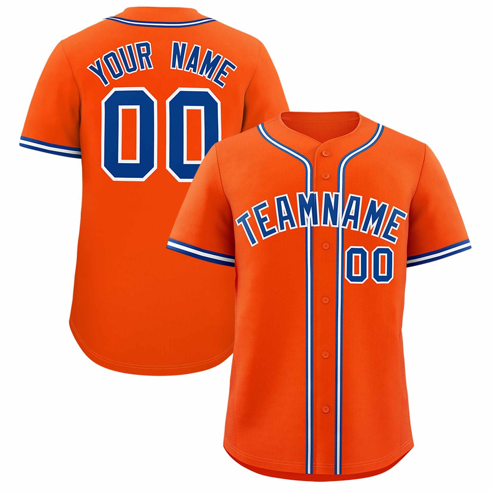 Custom Orange Classic Style Authentic Baseball Jersey