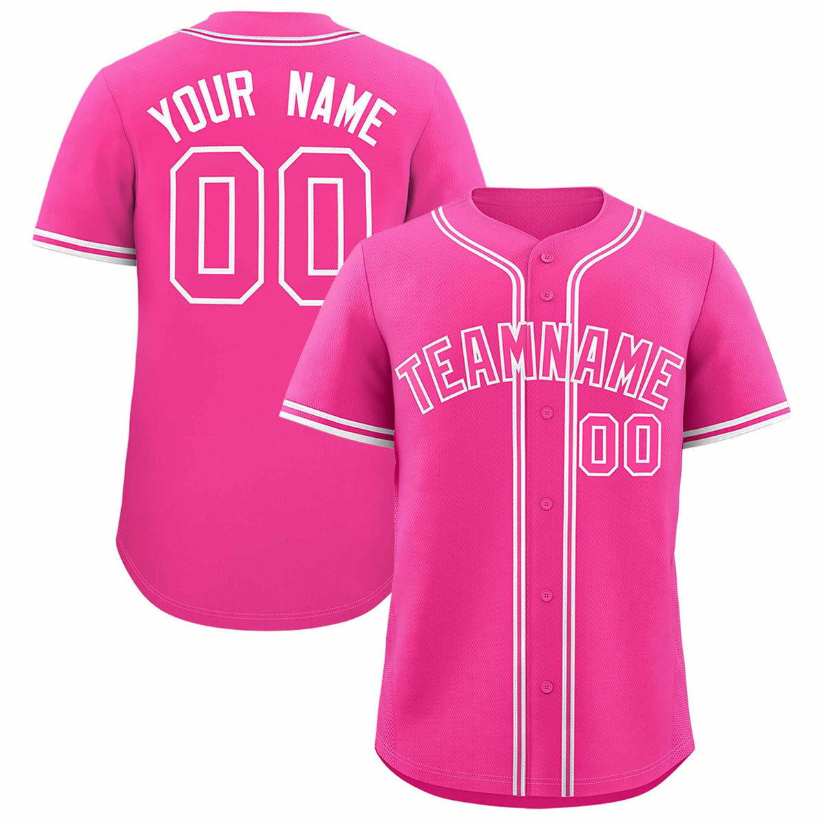 Custom Pink Classic Style Authentic Baseball Jersey