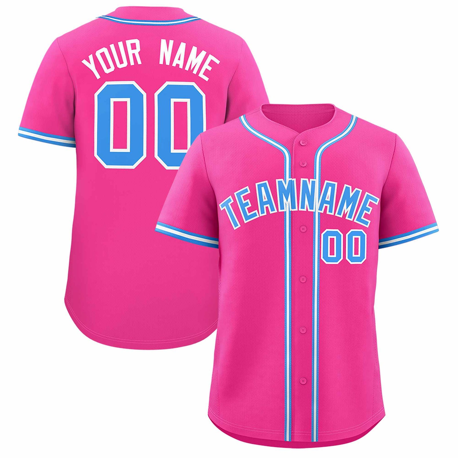 Custom Pink Classic Style Authentic Baseball Jersey