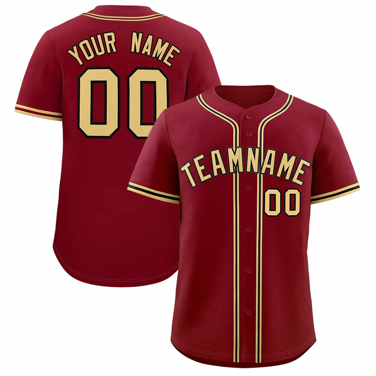 Custom Crimson Classic Style Authentic Baseball Jersey