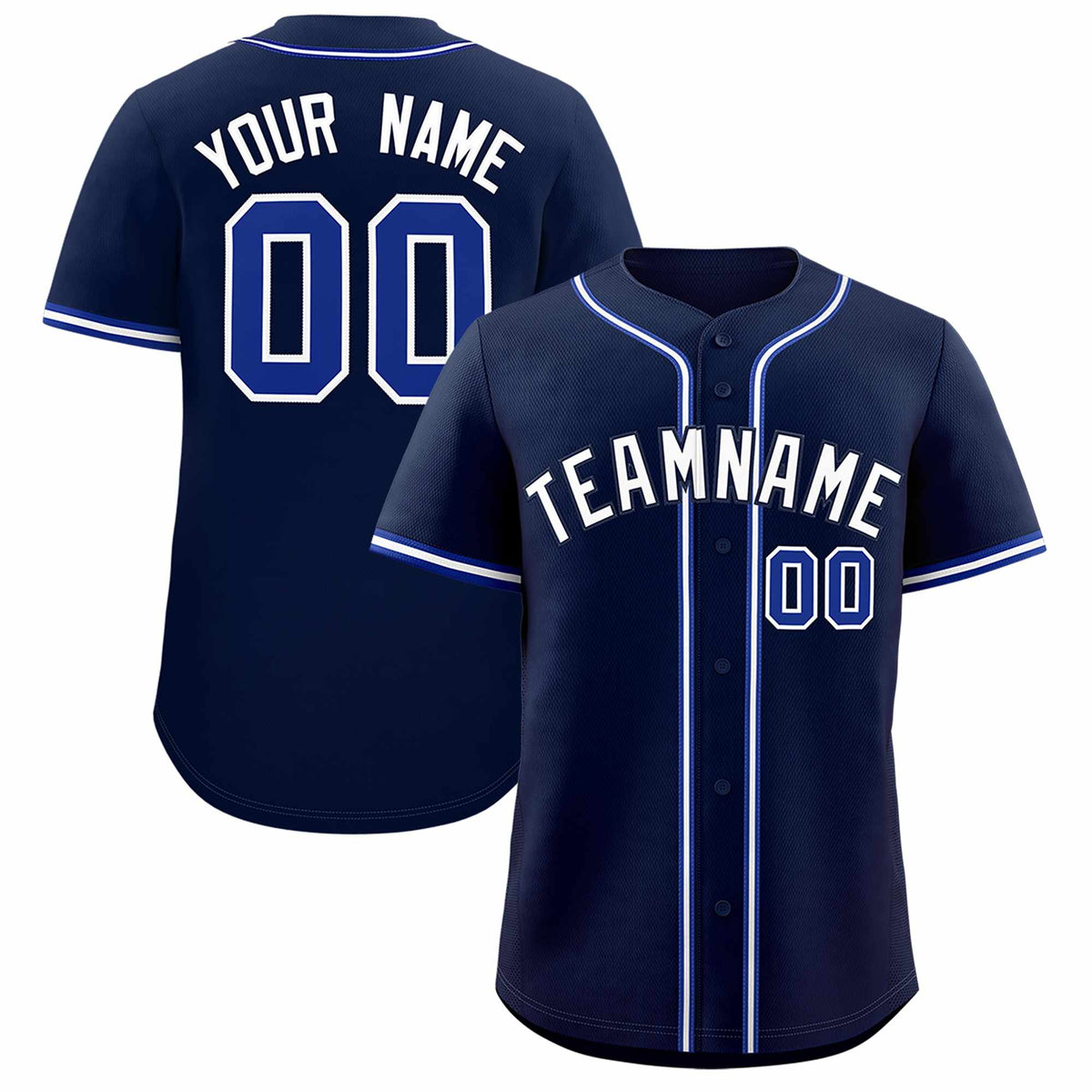 Custom Navy Classic Style Authentic Baseball Jersey