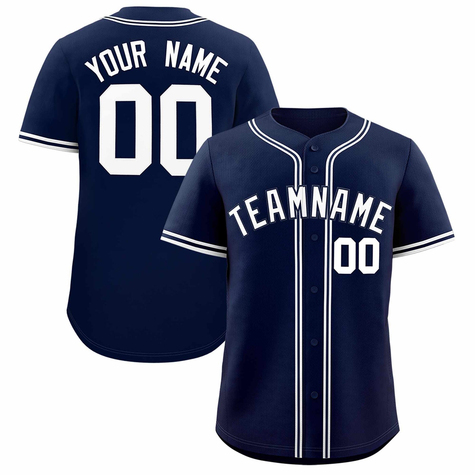 Custom Navy Classic Style Authentic Baseball Jersey
