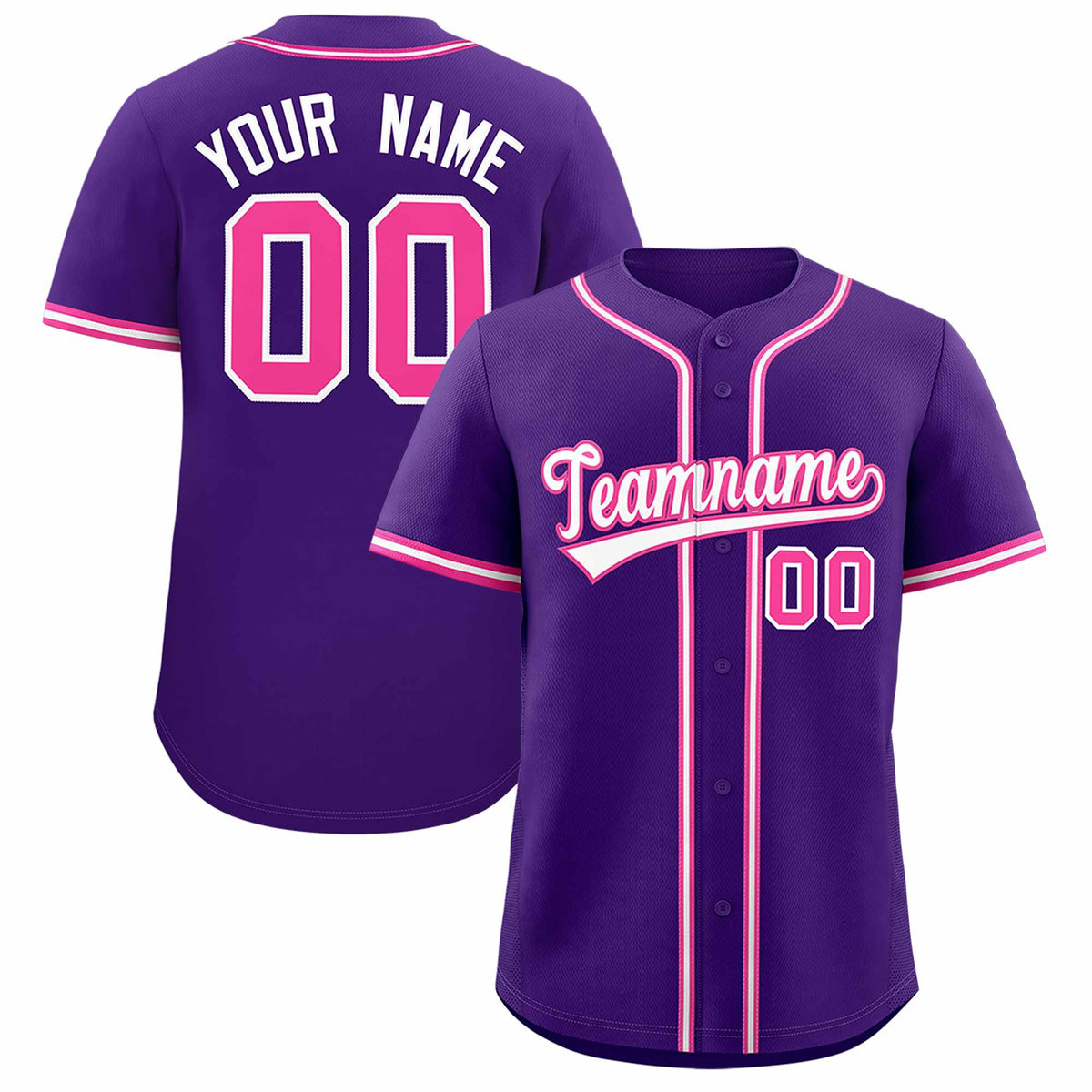 Custom Purple Classic Style Authentic Baseball Jersey
