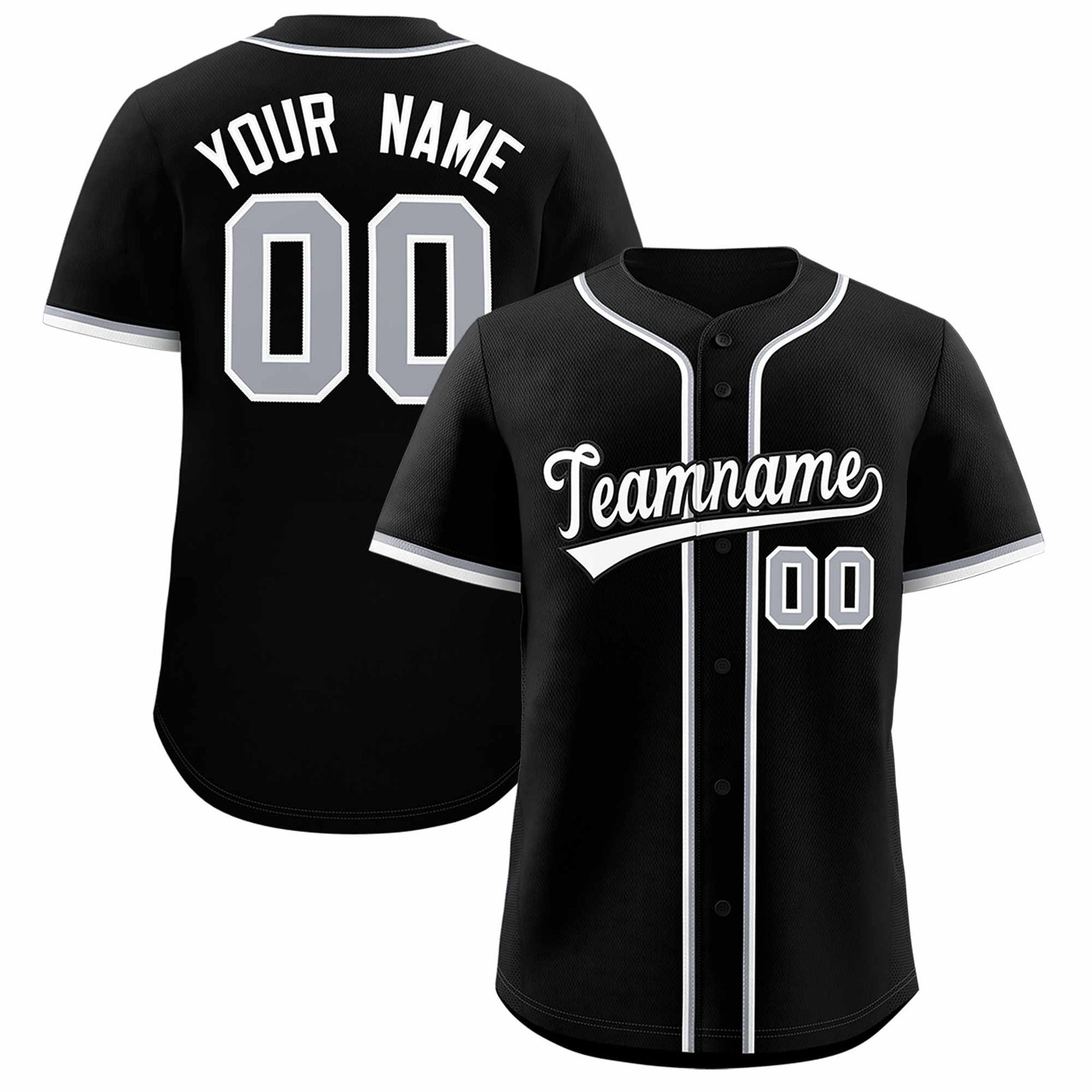 Custom Black Classic Style Authentic Baseball Jersey