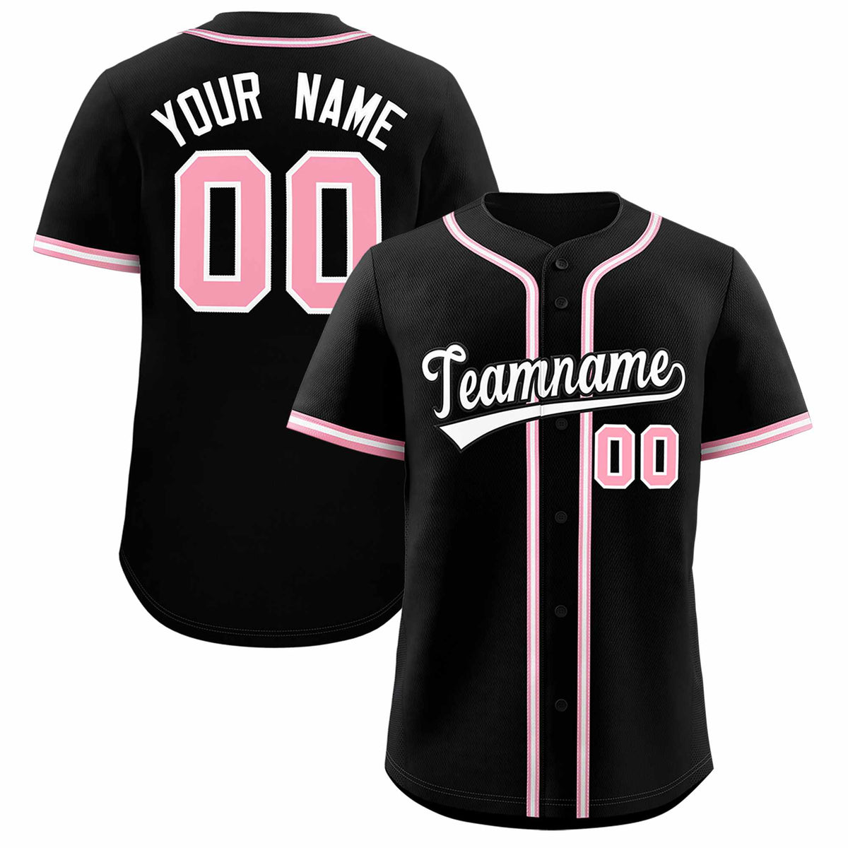 Custom Black Classic Style Authentic Baseball Jersey