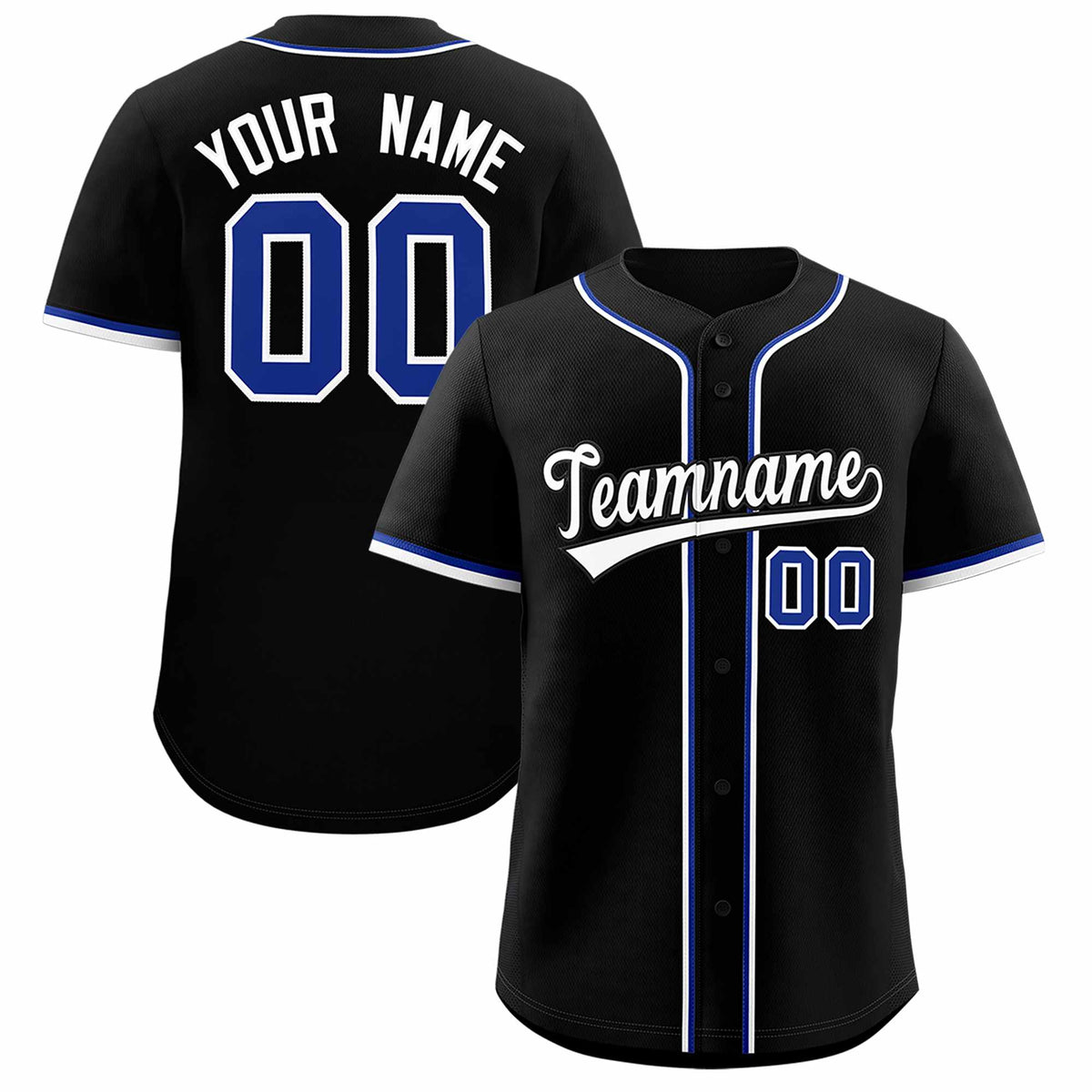 Custom Black Classic Style Authentic Baseball Jersey
