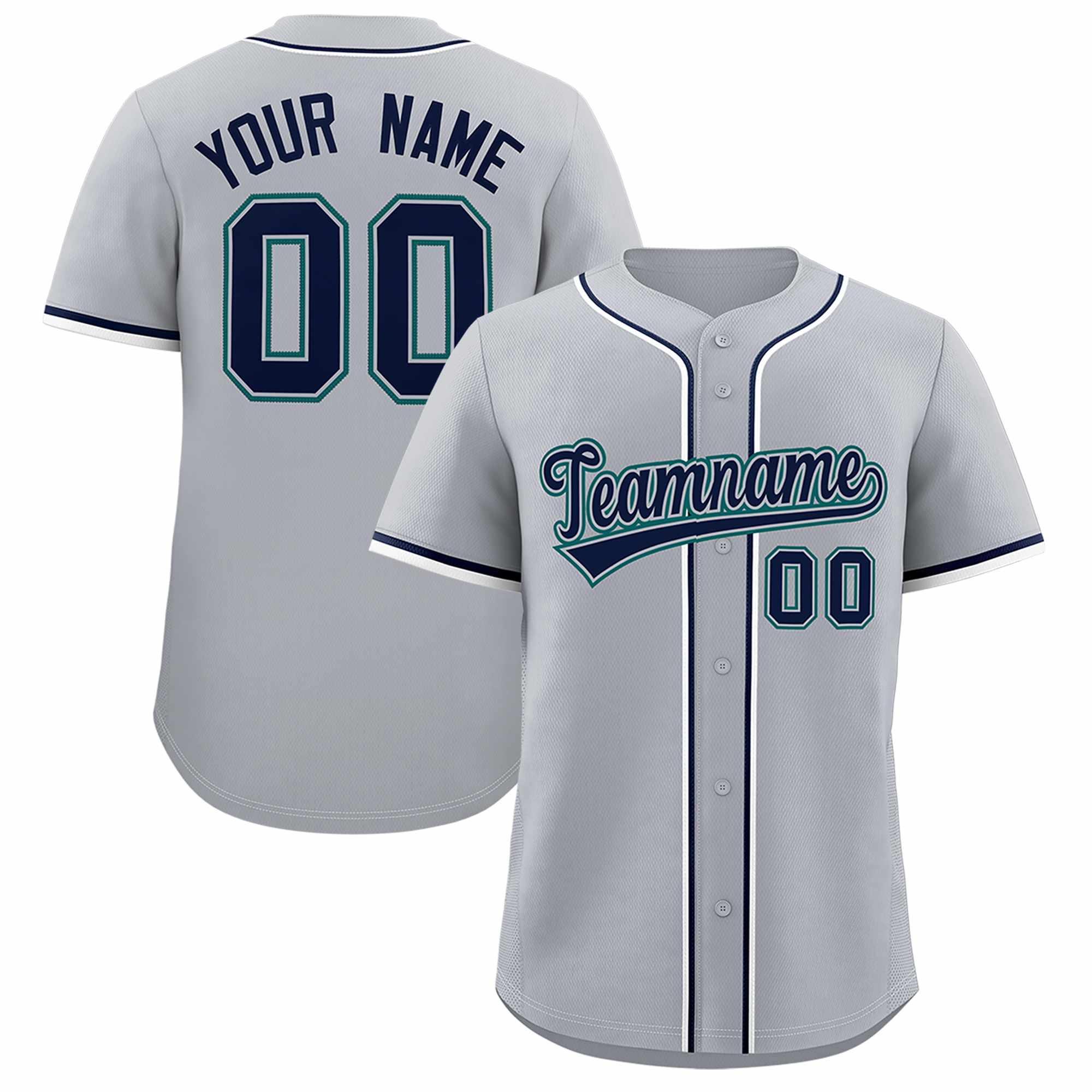 Custom Gray Classic Style Authentic Baseball Jersey