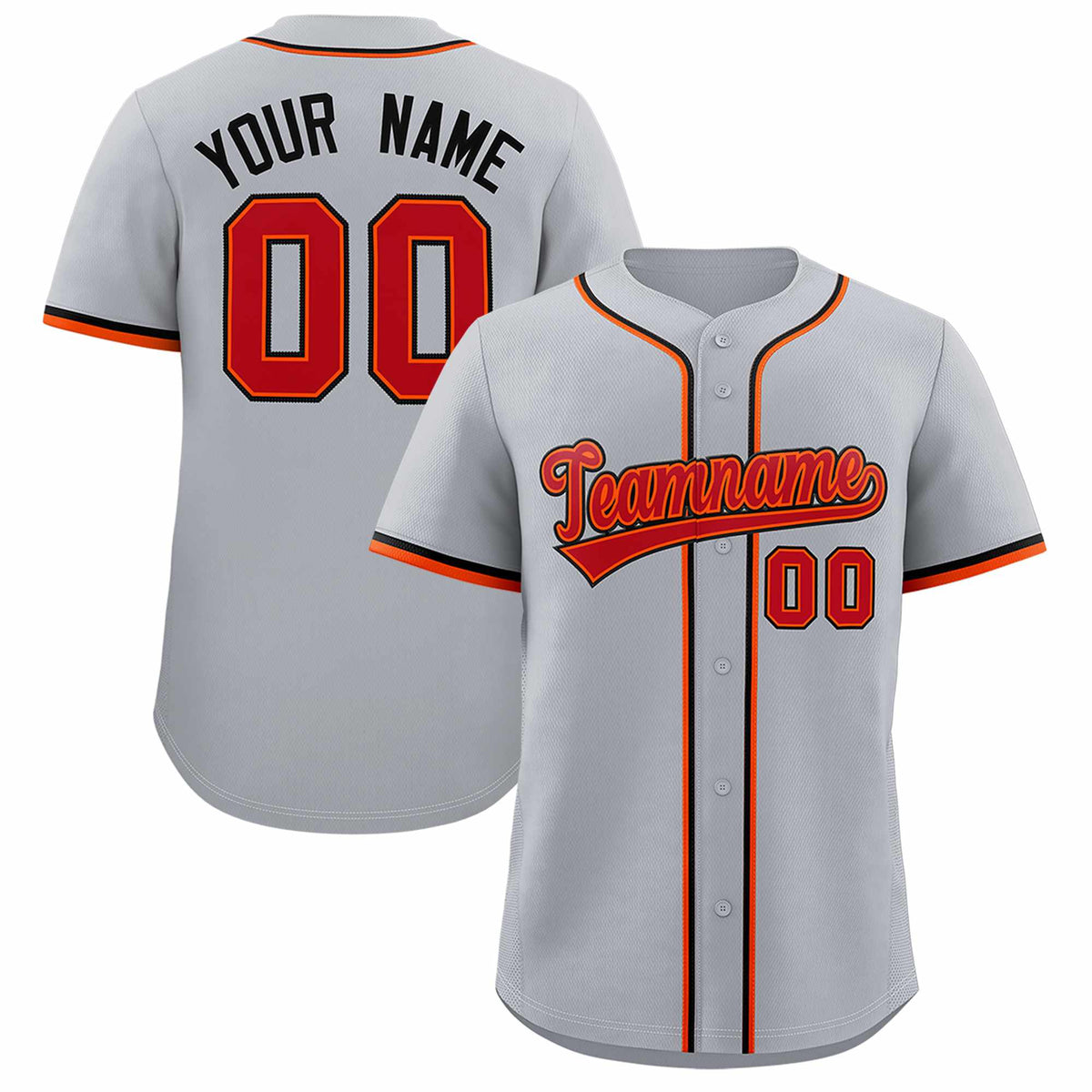 Custom Gray Classic Style Authentic Baseball Jersey