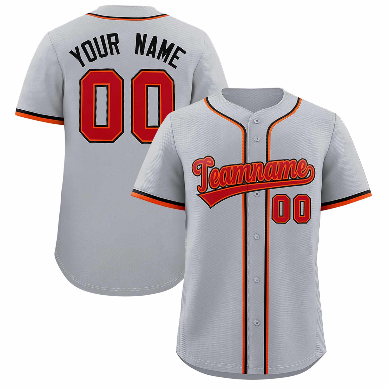 Custom Gray Classic Style Authentic Baseball Jersey