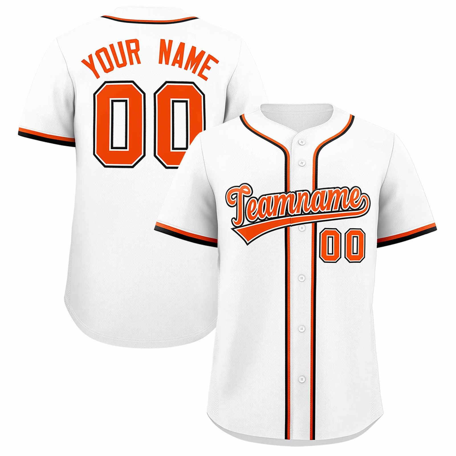 Custom White Classic Style Authentic Baseball Jersey