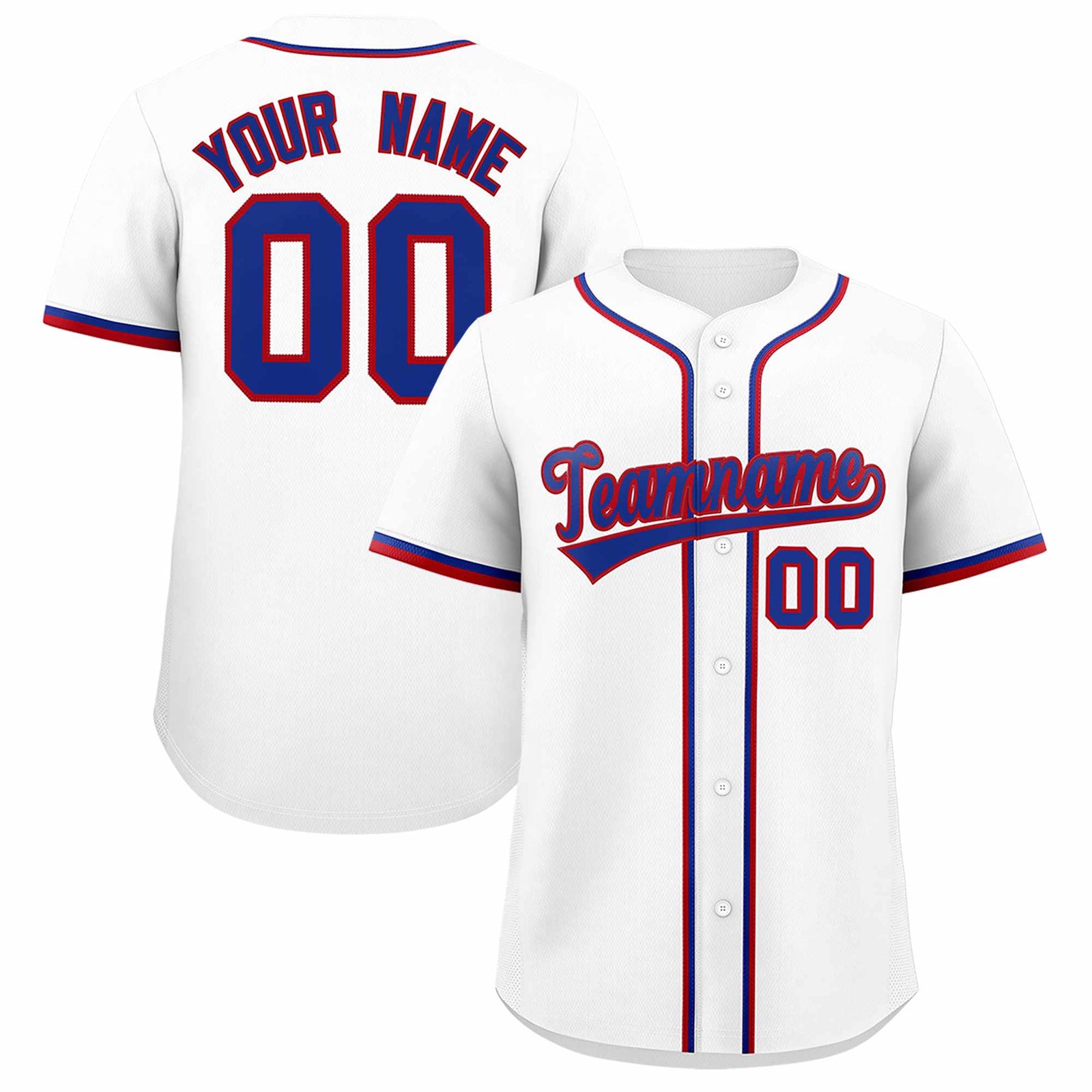 Custom White Classic Style Authentic Baseball Jersey