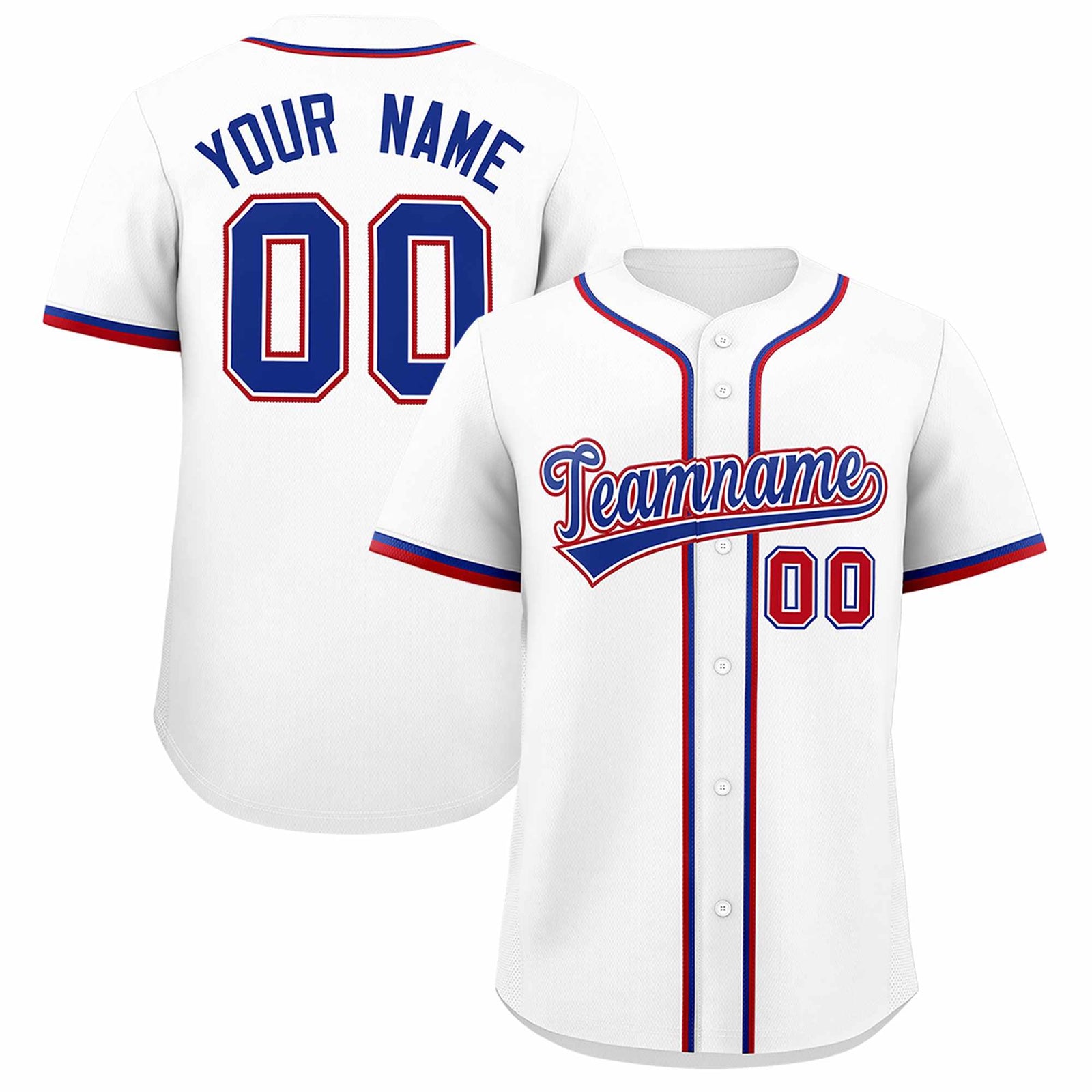 Custom White Classic Style Authentic Baseball Jersey