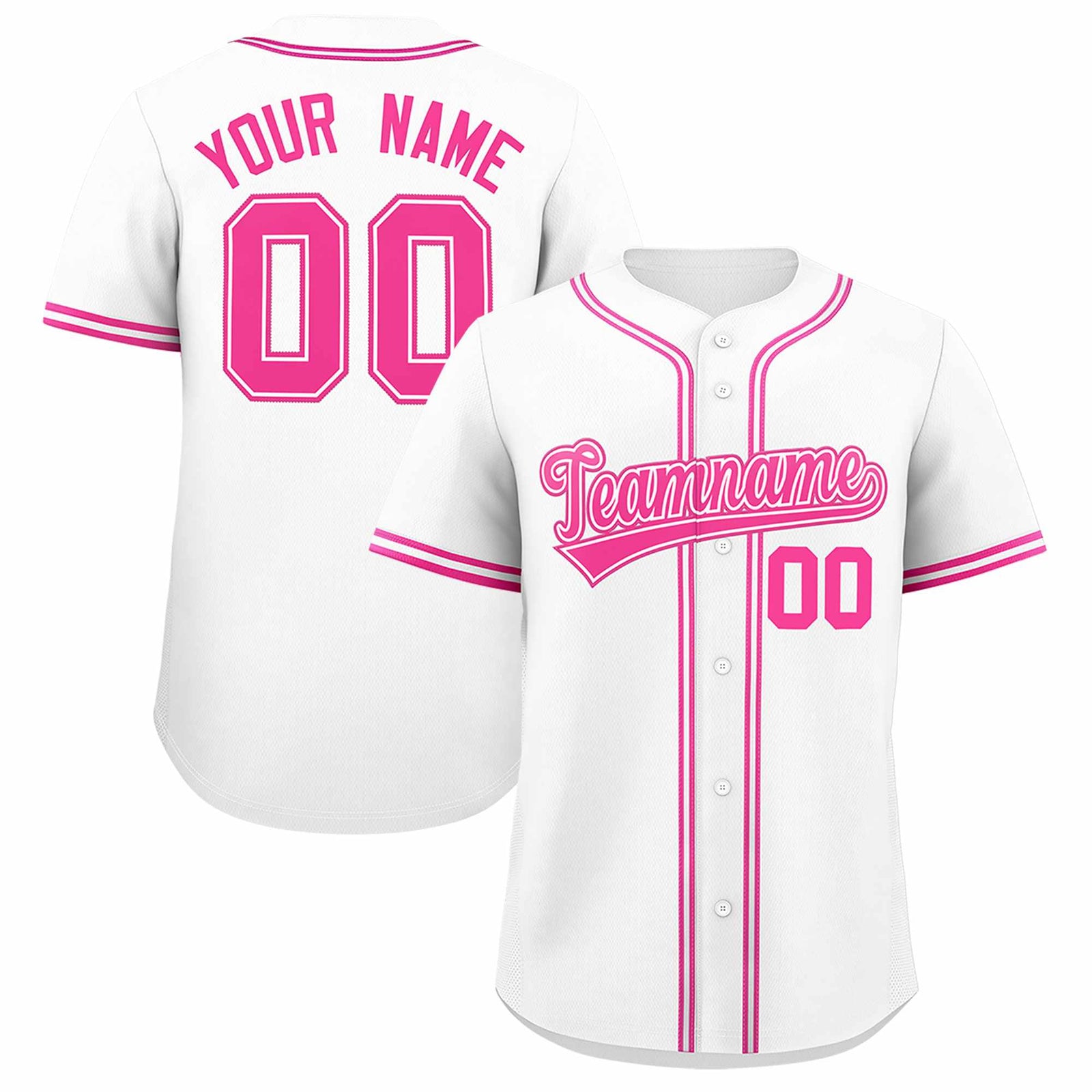 Custom White Classic Style Authentic Baseball Jersey