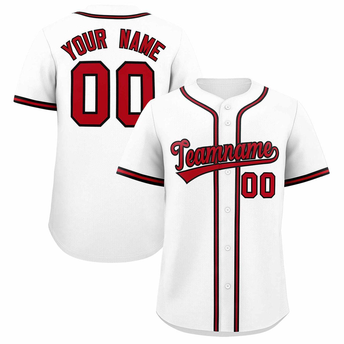 Custom White Classic Style Authentic Baseball Jersey