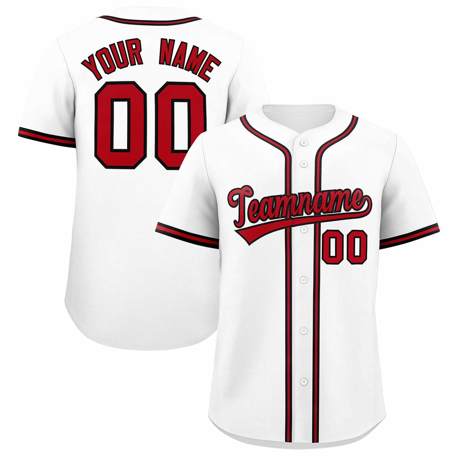 Custom White Classic Style Authentic Baseball Jersey