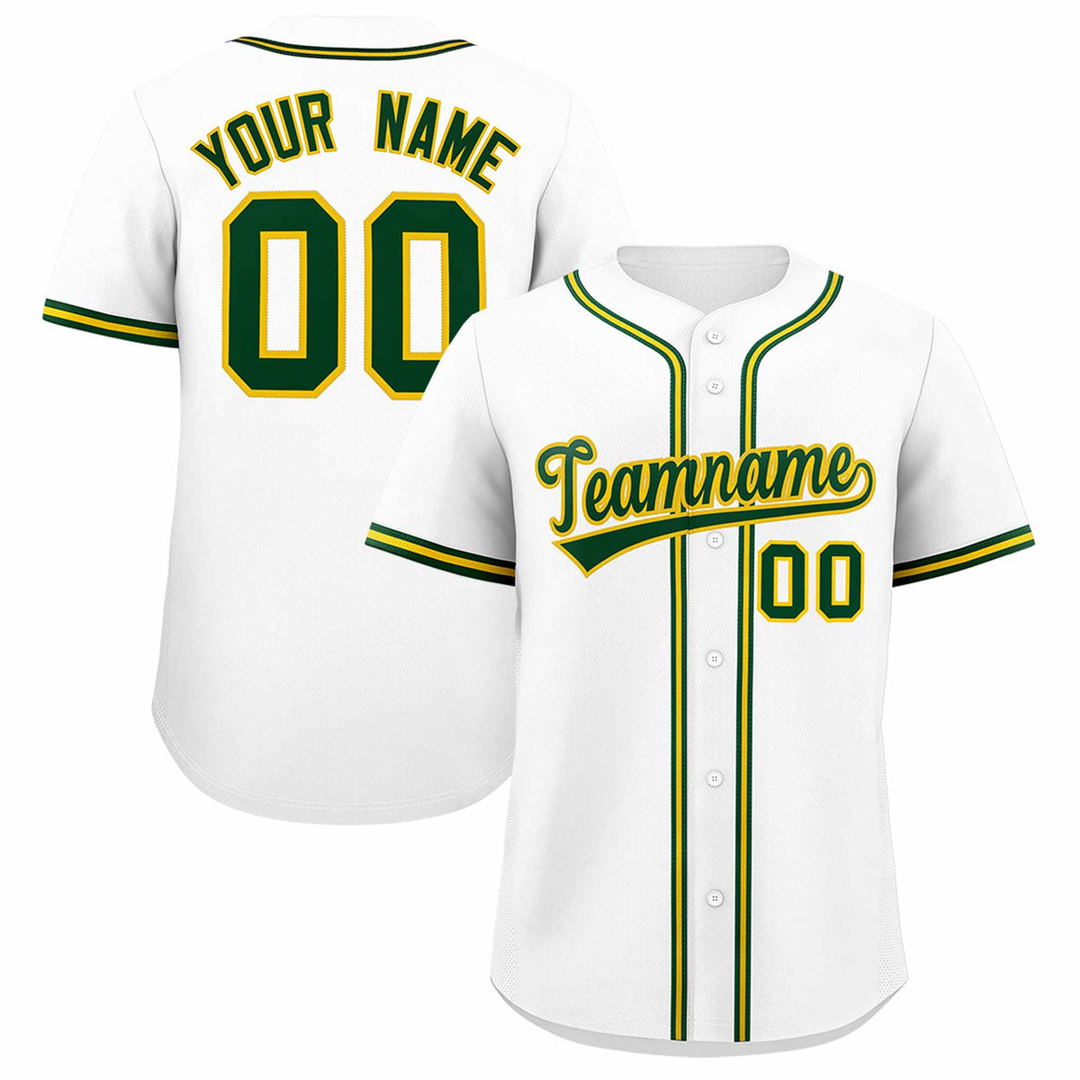 Custom White Classic Style Authentic Baseball Jersey