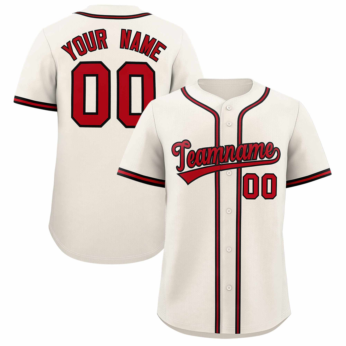 Custom Cream Classic Style Authentic Baseball Jersey