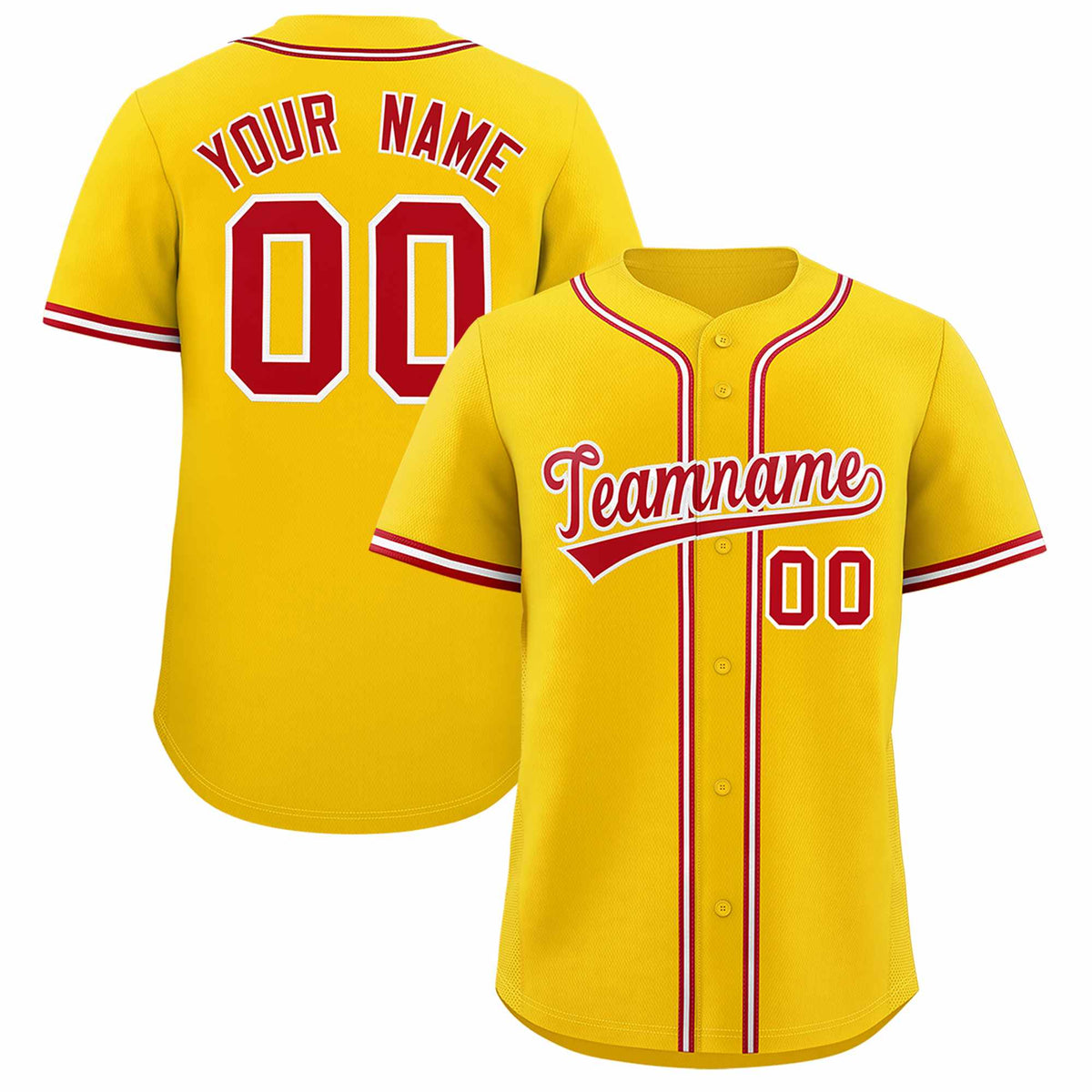 Custom Gold Classic Style Authentic Baseball Jersey