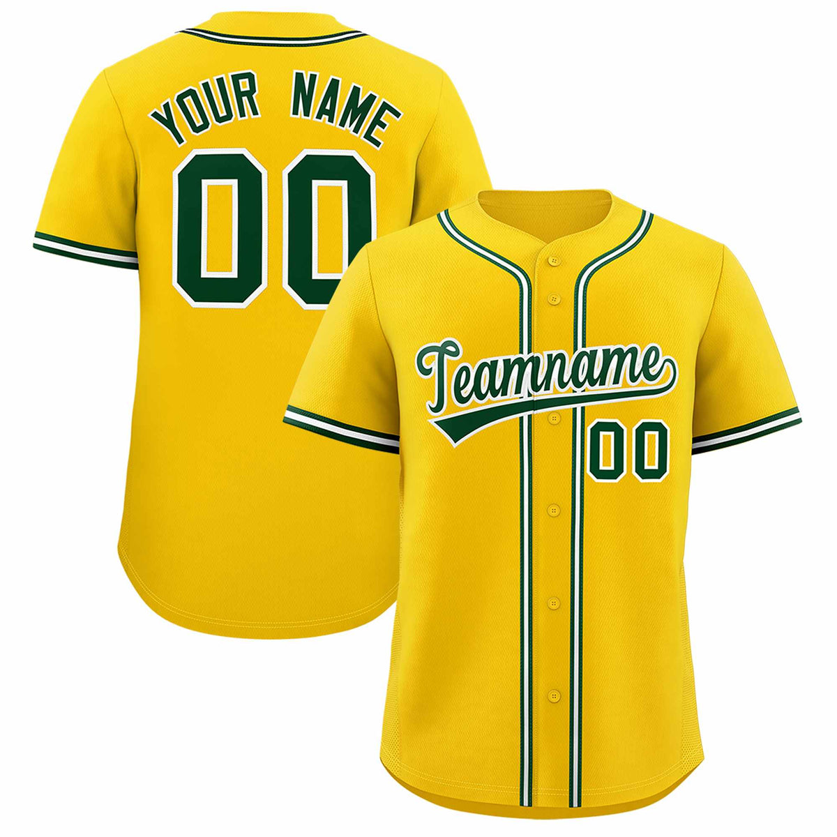 Custom Gold Classic Style Authentic Baseball Jersey