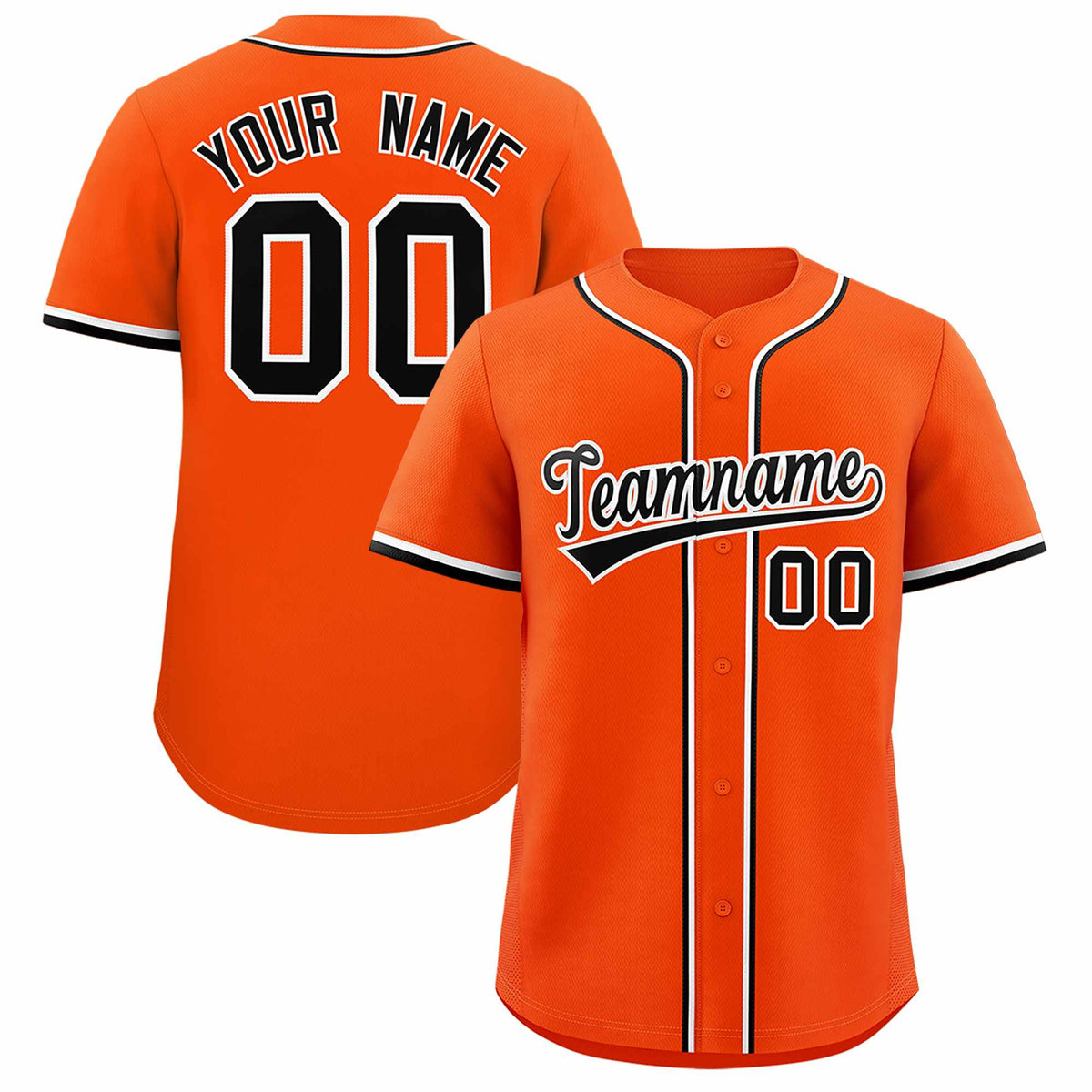 Custom Orange Classic Style Authentic Baseball Jersey