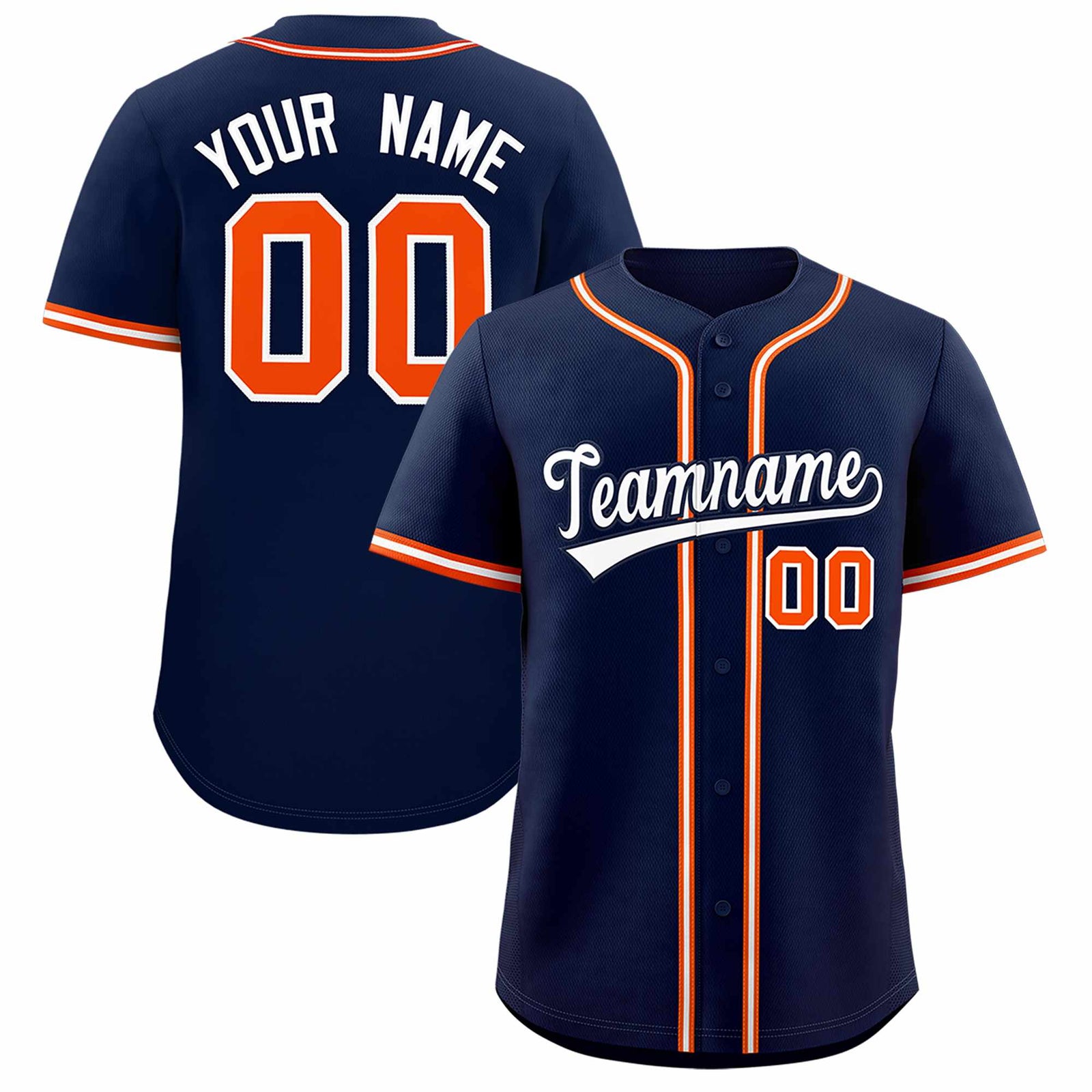 Custom Navy Classic Style Authentic Baseball Jersey