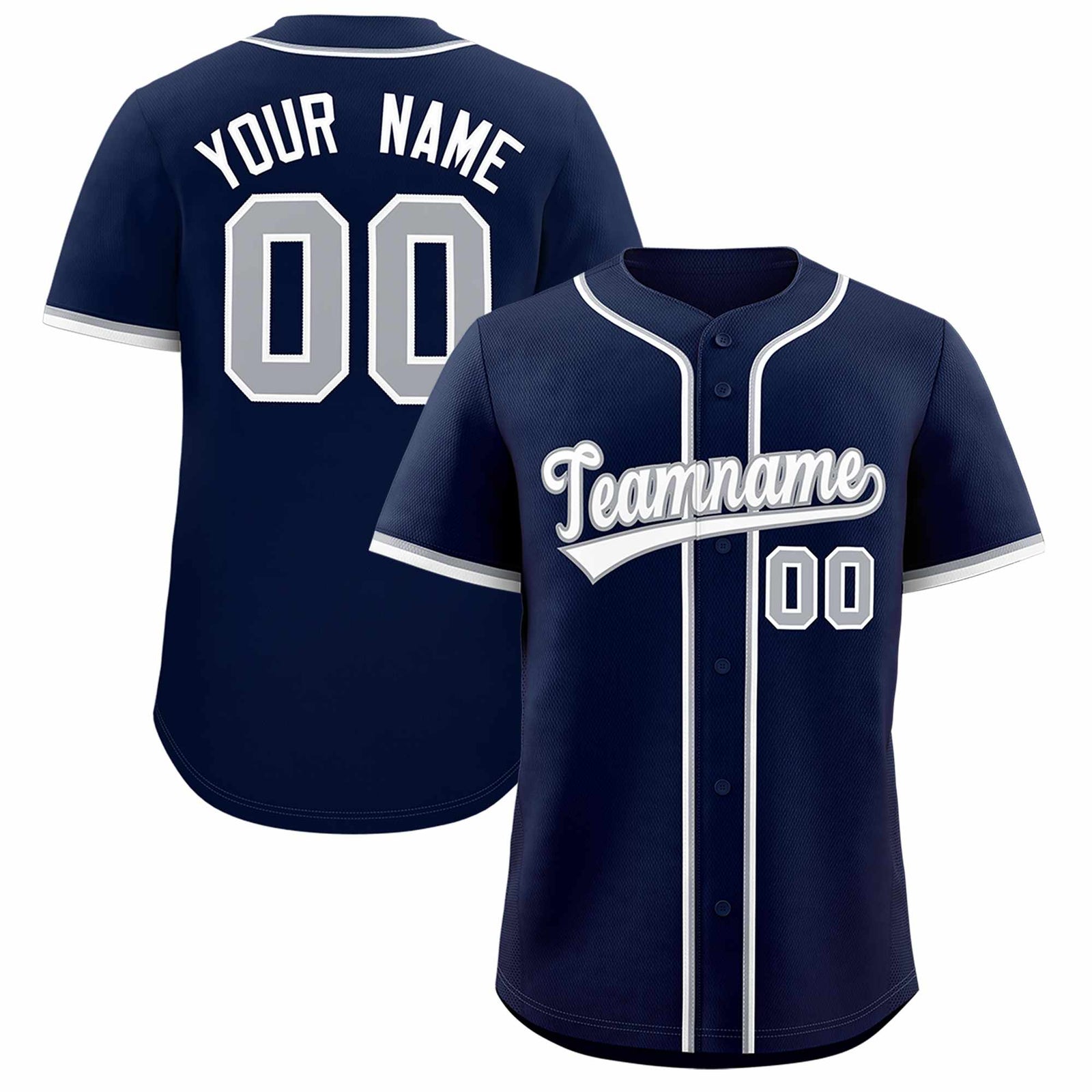 Custom Navy Classic Style Authentic Baseball Jersey