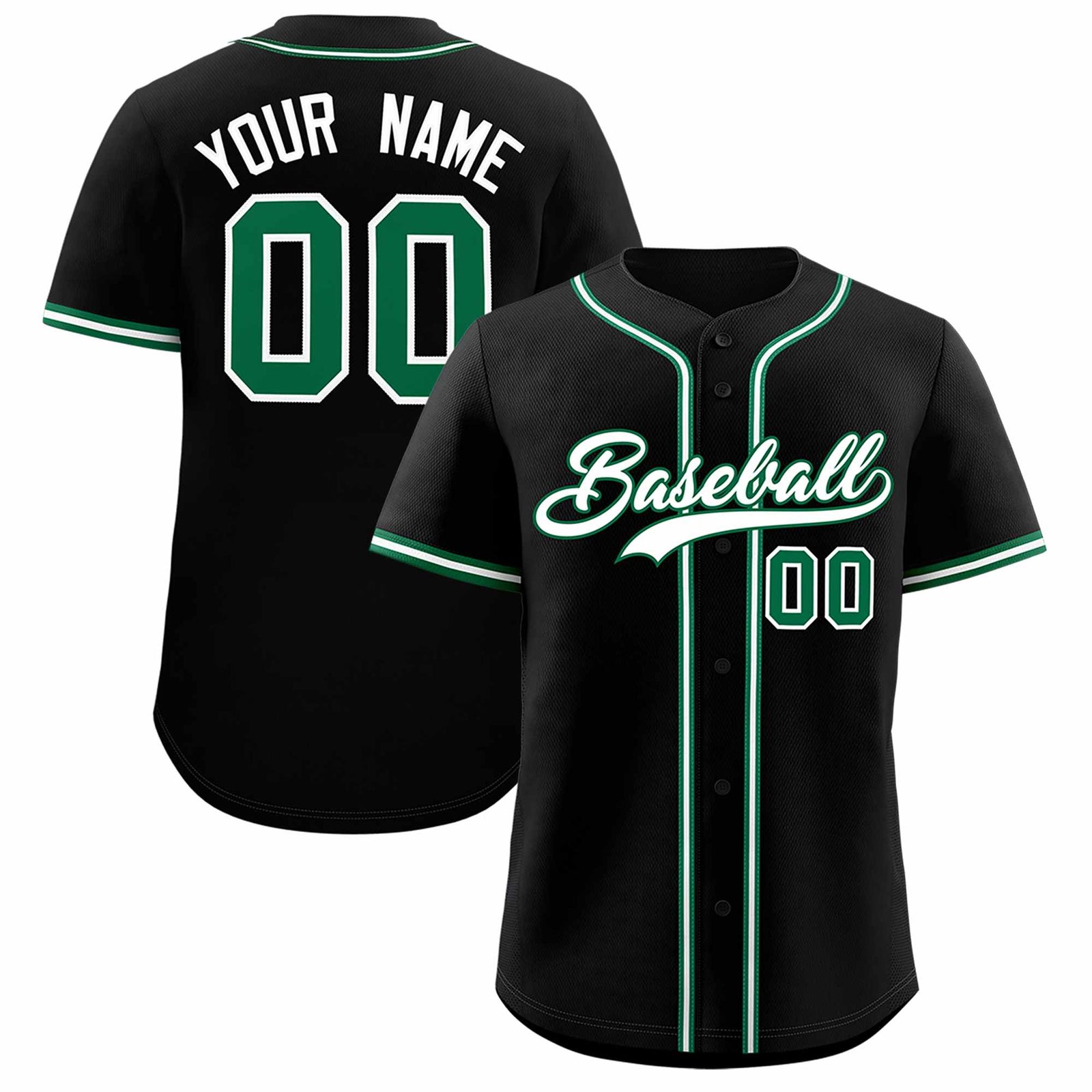 Custom Black Classic Style Authentic Baseball Jersey