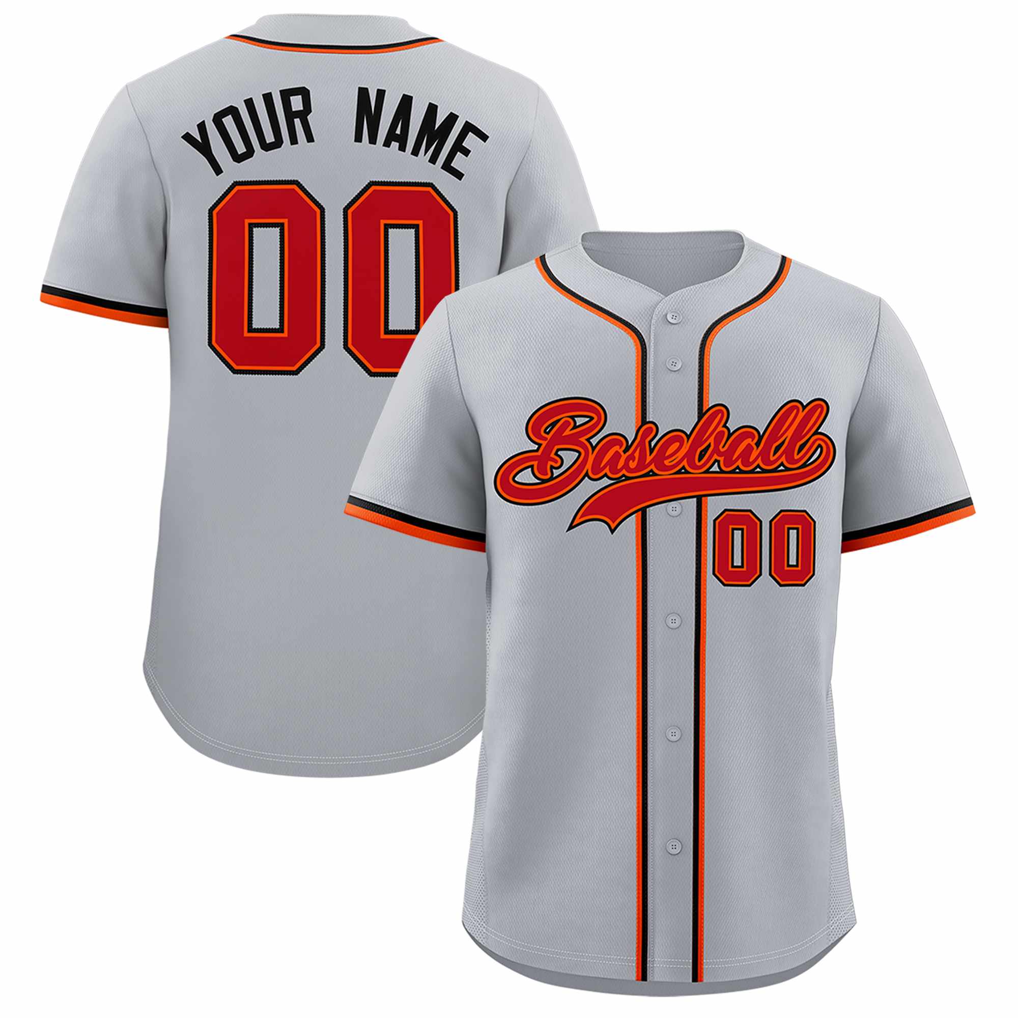 Custom Gray Classic Style Authentic Baseball Jersey