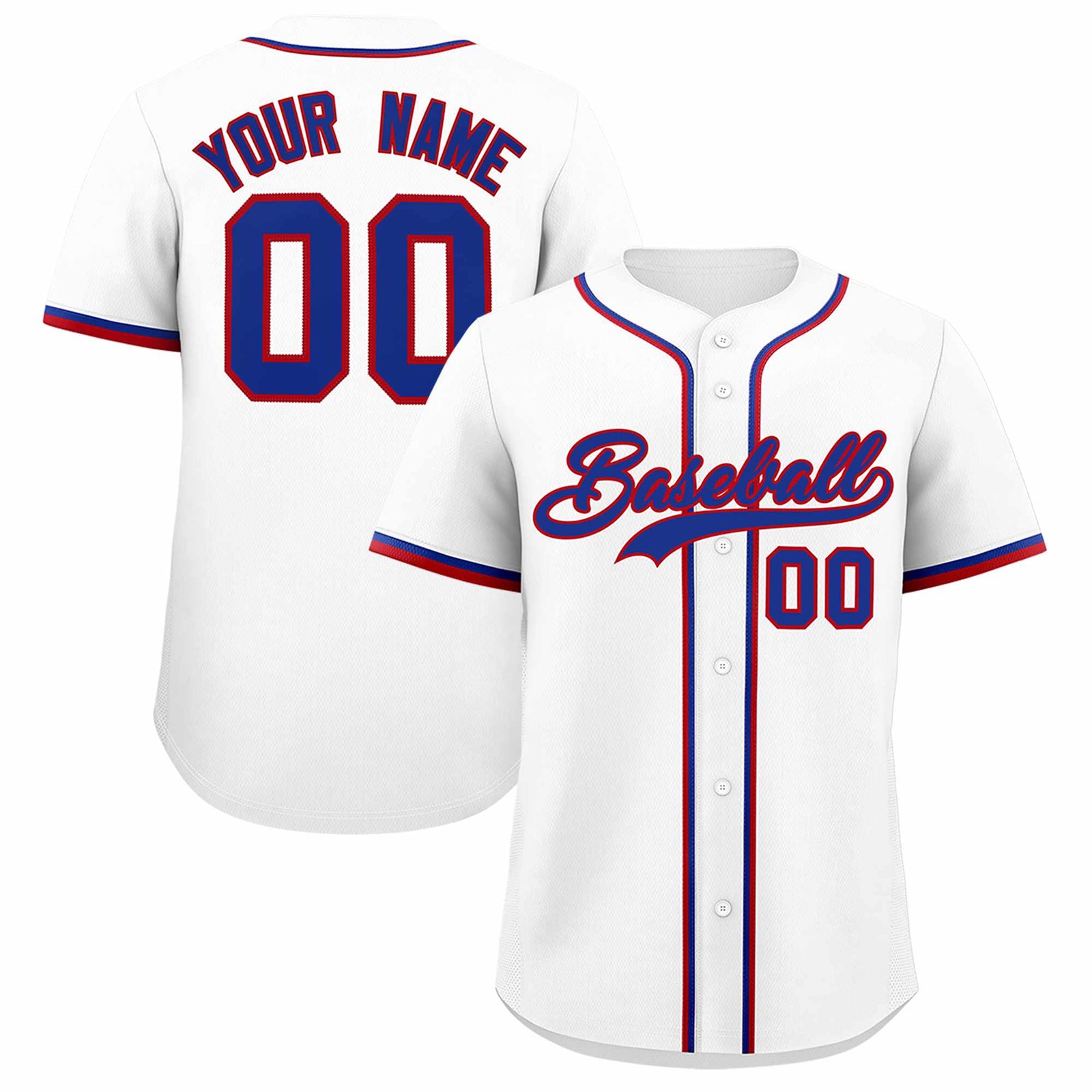 Custom White Classic Style Authentic Baseball Jersey