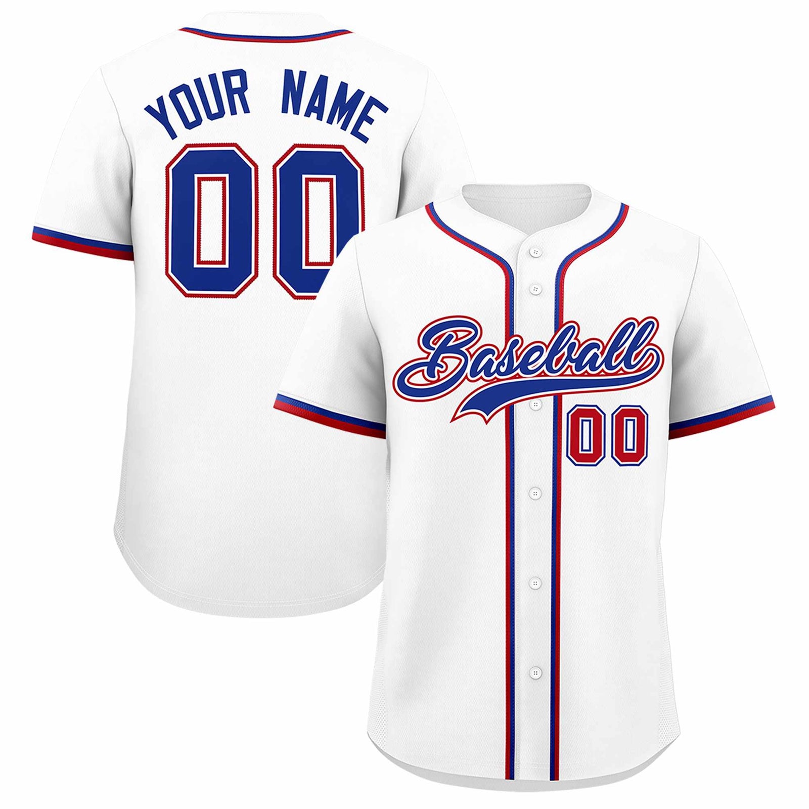 Custom White Classic Style Authentic Baseball Jersey