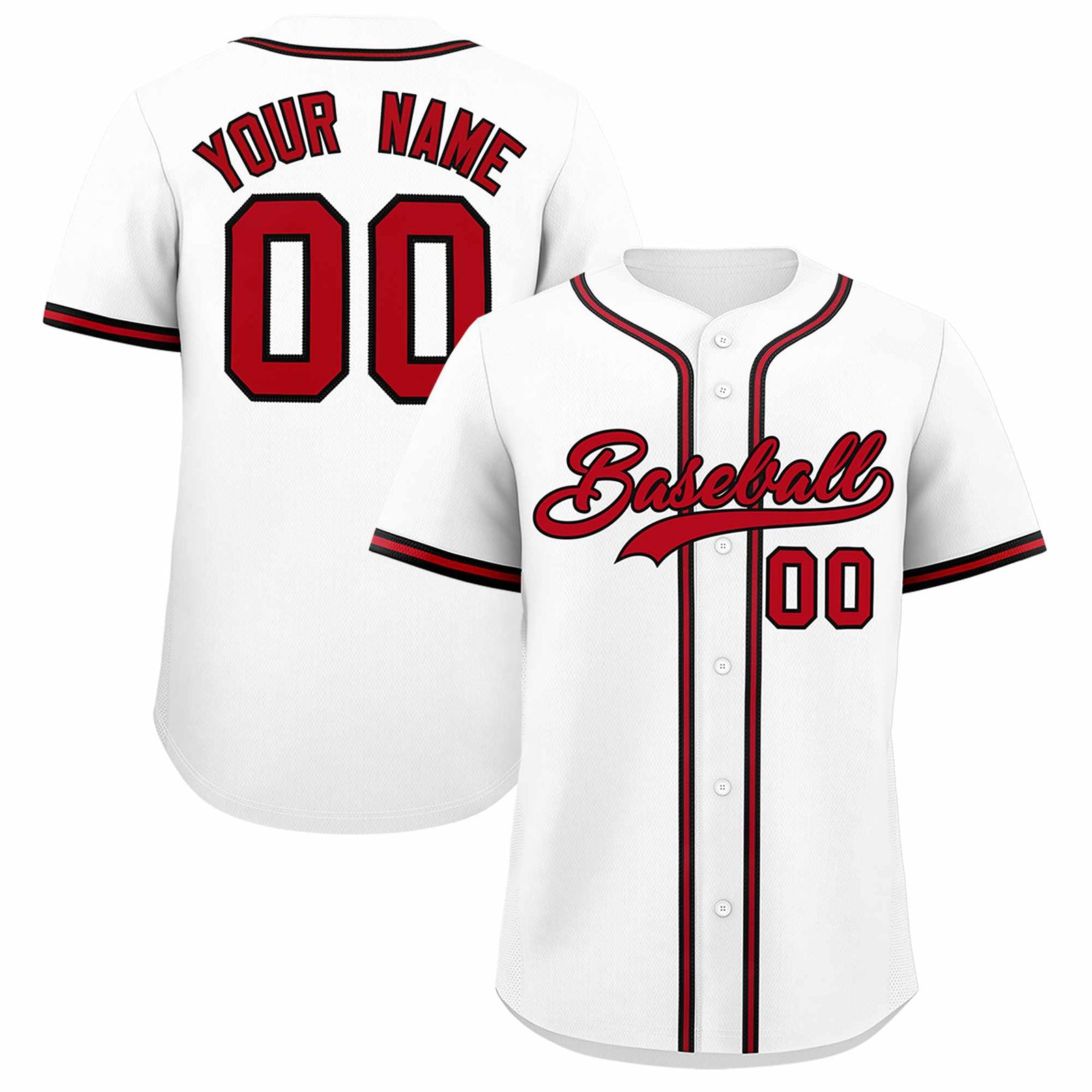 Custom White Classic Style Authentic Baseball Jersey