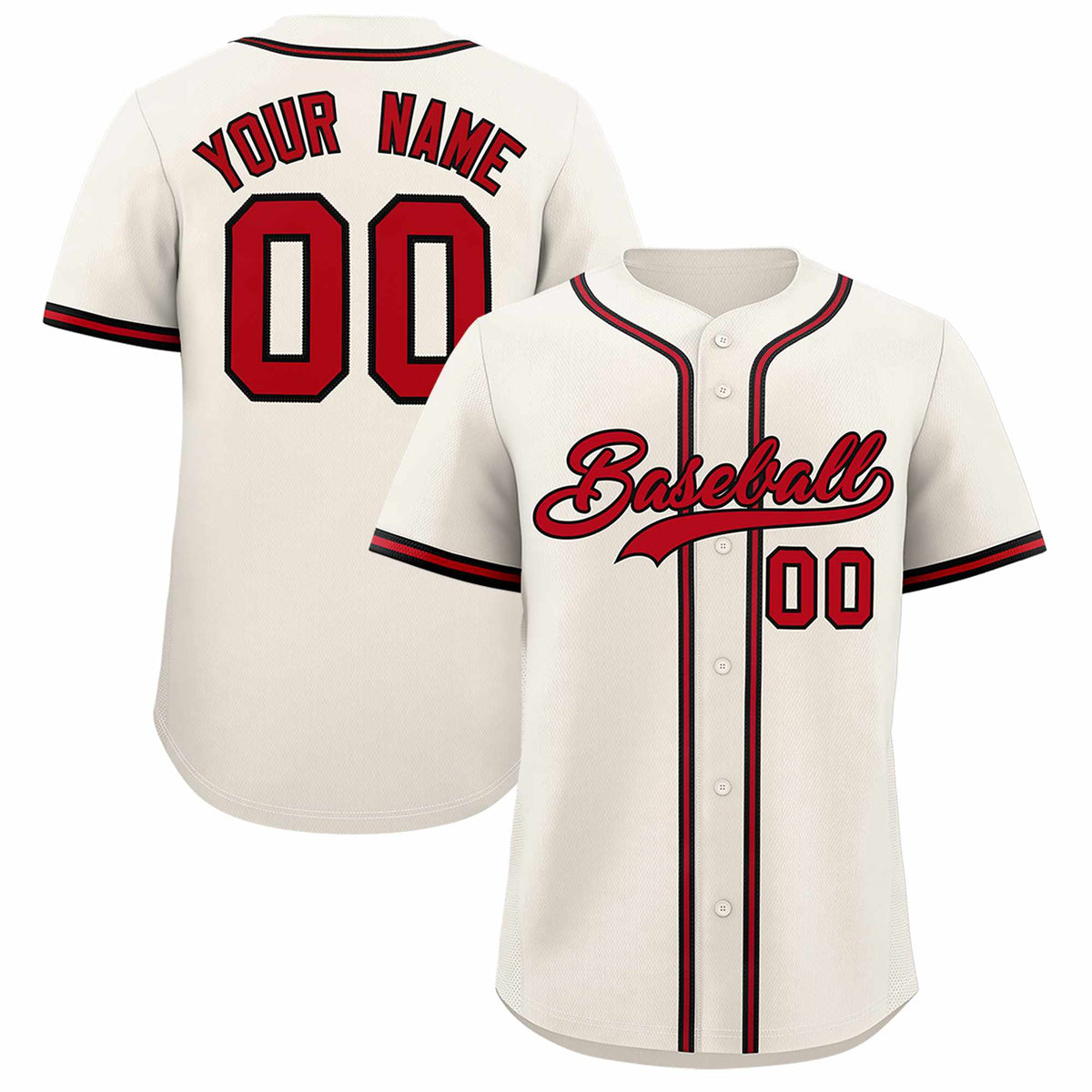 Custom Cream Classic Style Authentic Baseball Jersey