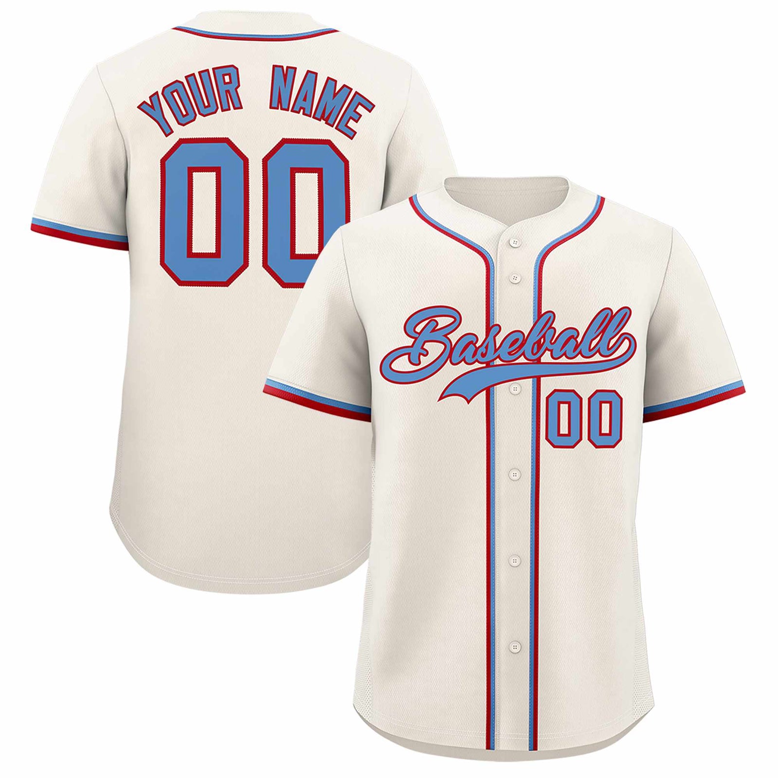 Custom Cream Classic Style Authentic Baseball Jersey