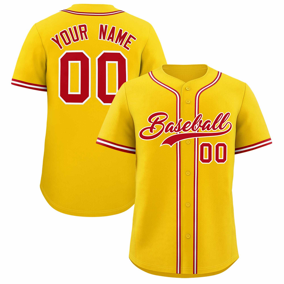 Custom Gold Classic Style Authentic Baseball Jersey