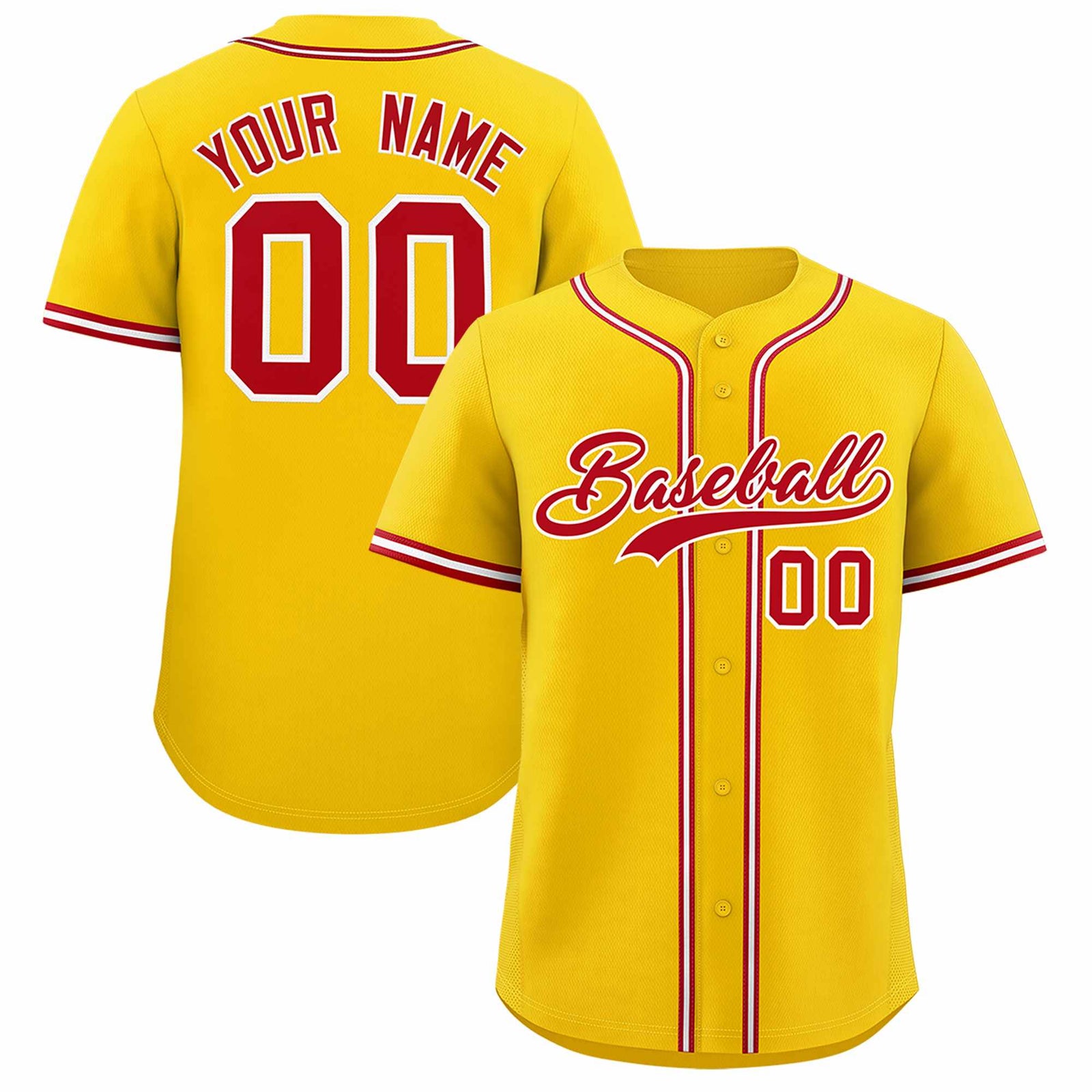 Custom Gold Classic Style Authentic Baseball Jersey