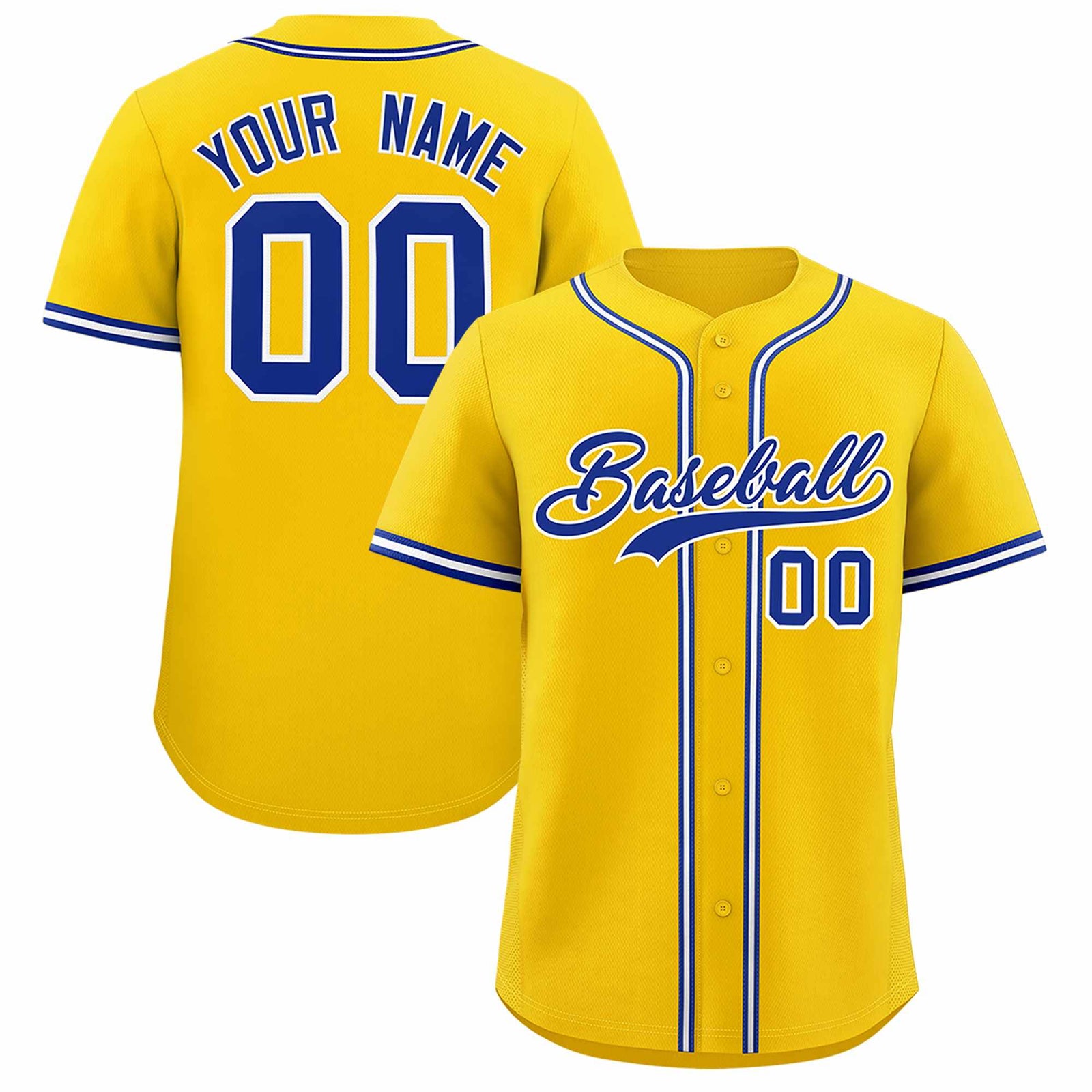 Custom Gold Classic Style Authentic Baseball Jersey