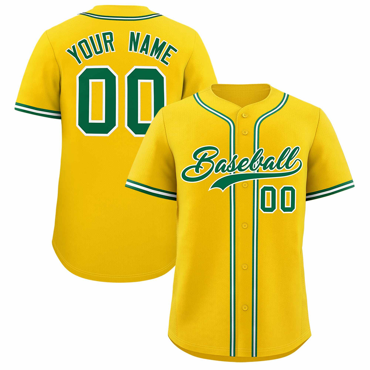 Custom Gold Classic Style Authentic Baseball Jersey