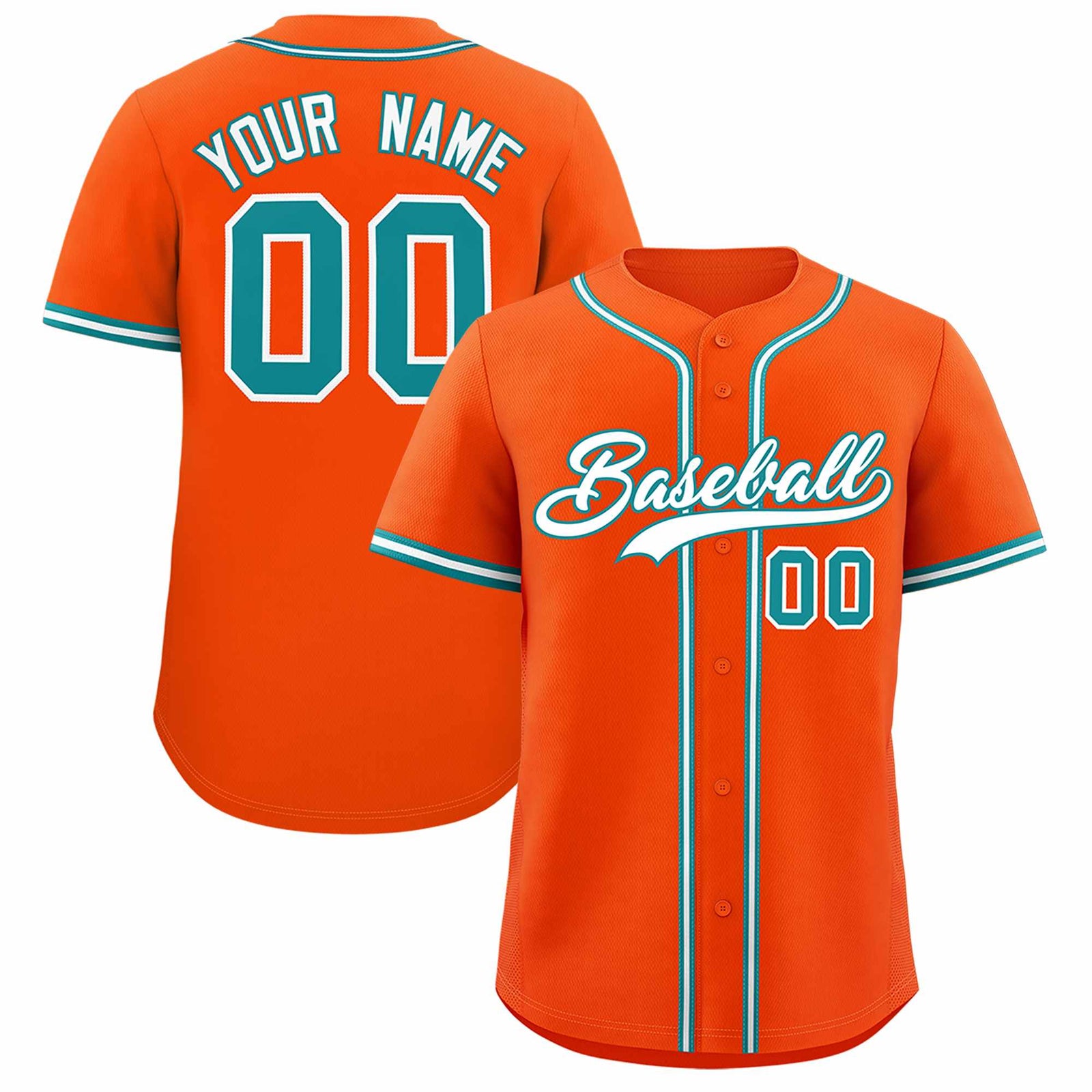 Custom Orange Classic Style Authentic Baseball Jersey