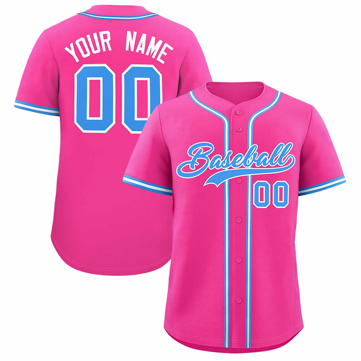 Custom Pink Classic Style Authentic Baseball Jersey
