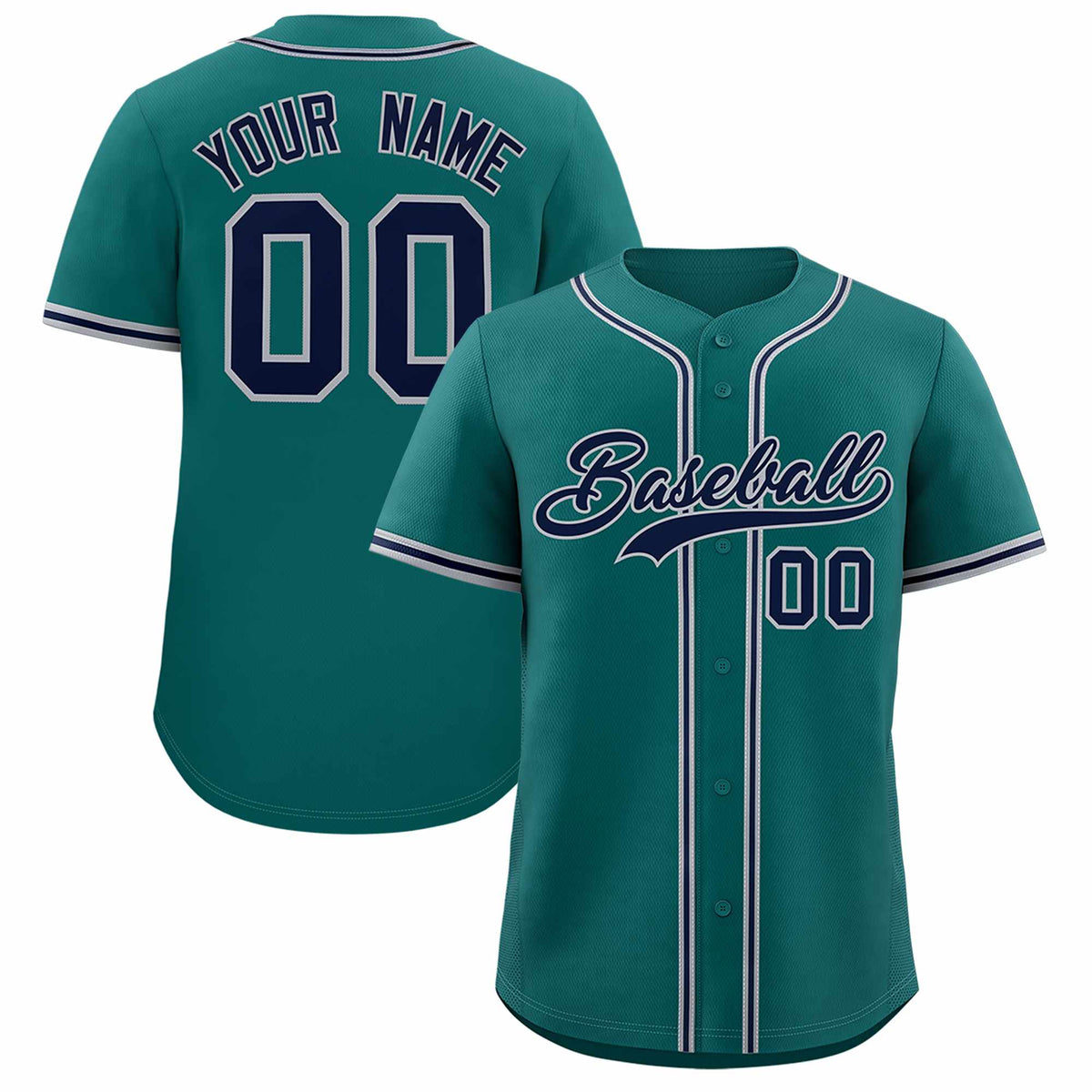Custom Aqua Classic Style Authentic Baseball Jersey