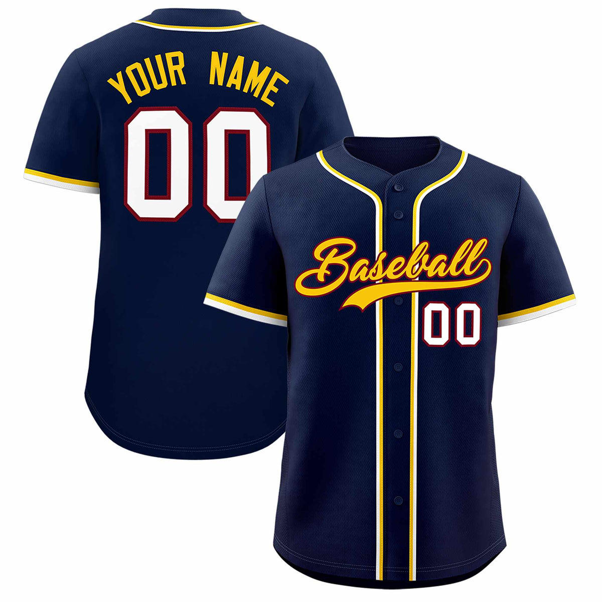 Custom Navy Classic Style Authentic Baseball Jersey