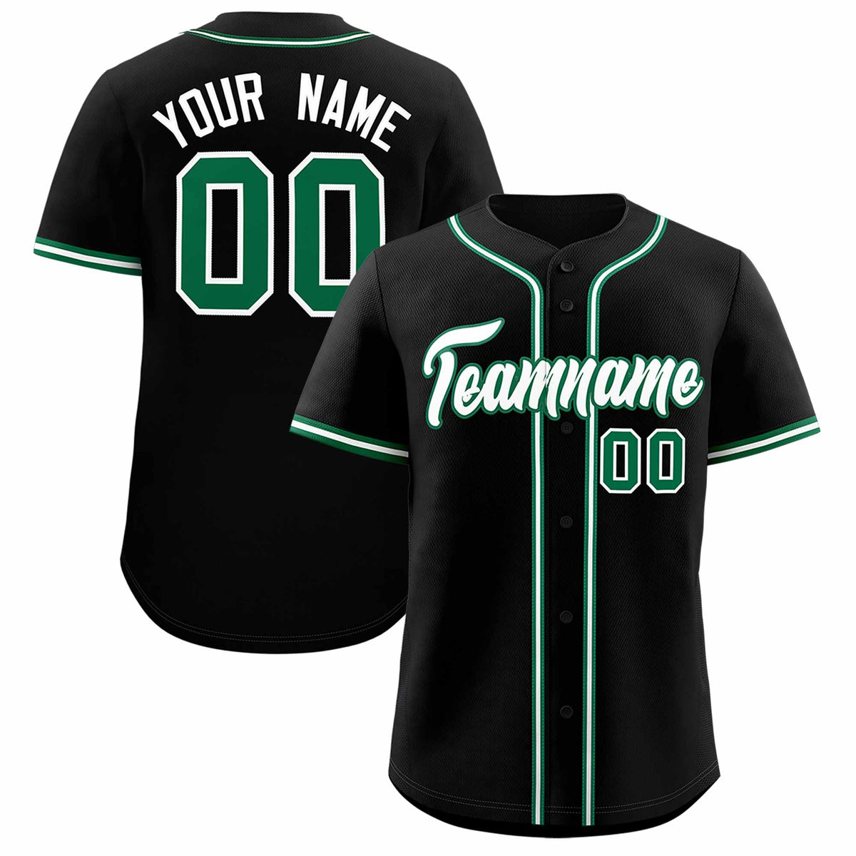 Custom Black Classic Style Authentic Baseball Jersey