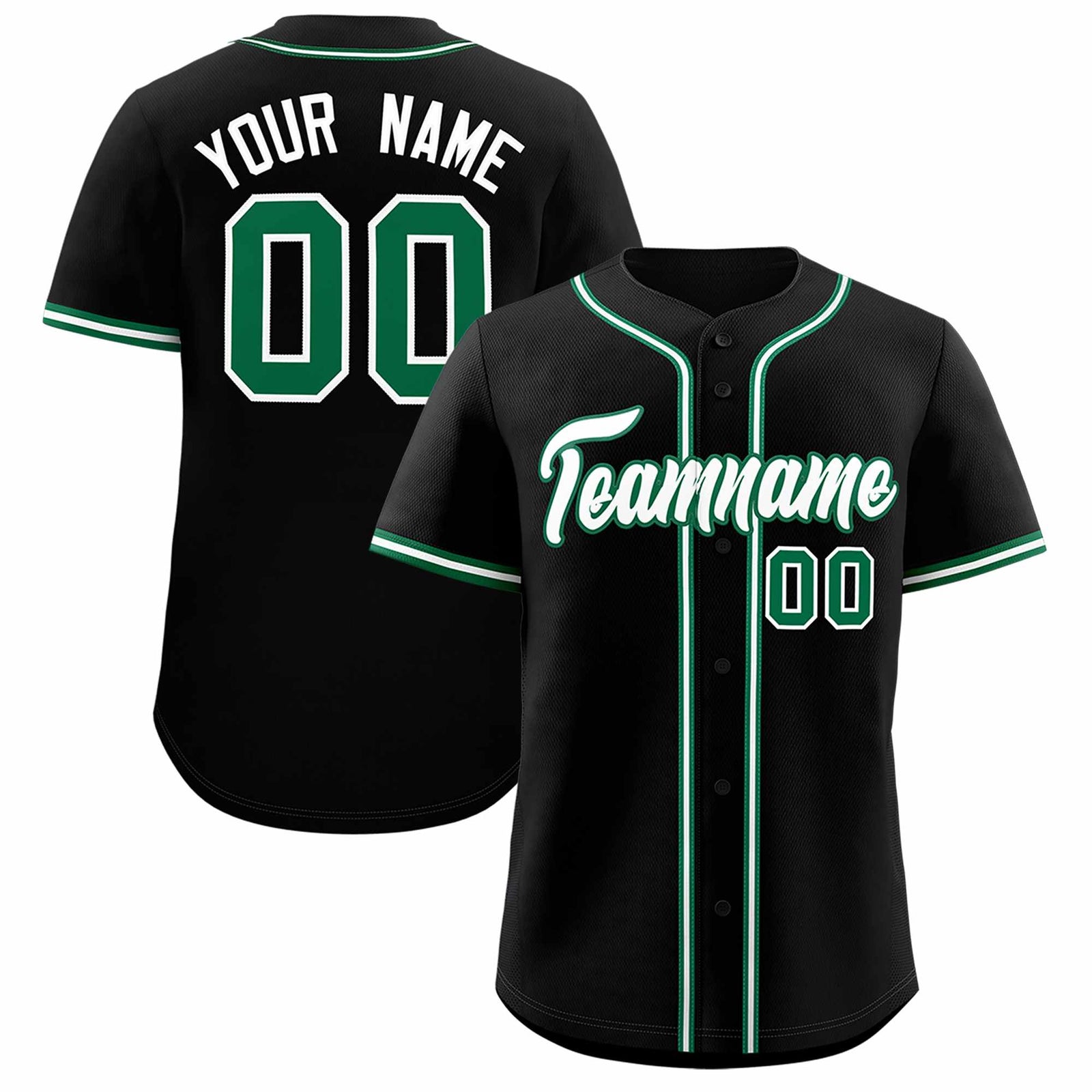 Custom Black Classic Style Authentic Baseball Jersey