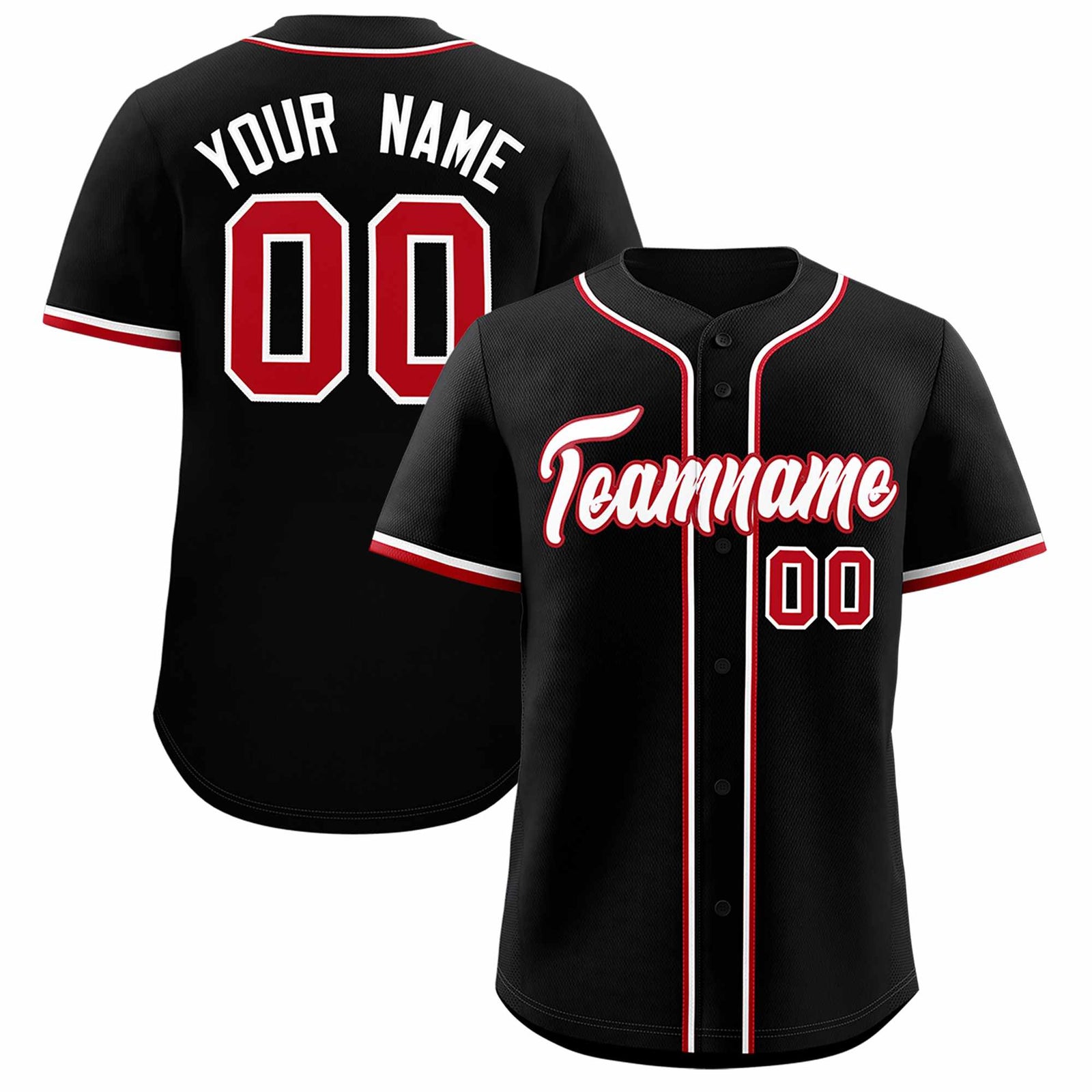 Custom Black Classic Style Authentic Baseball Jersey
