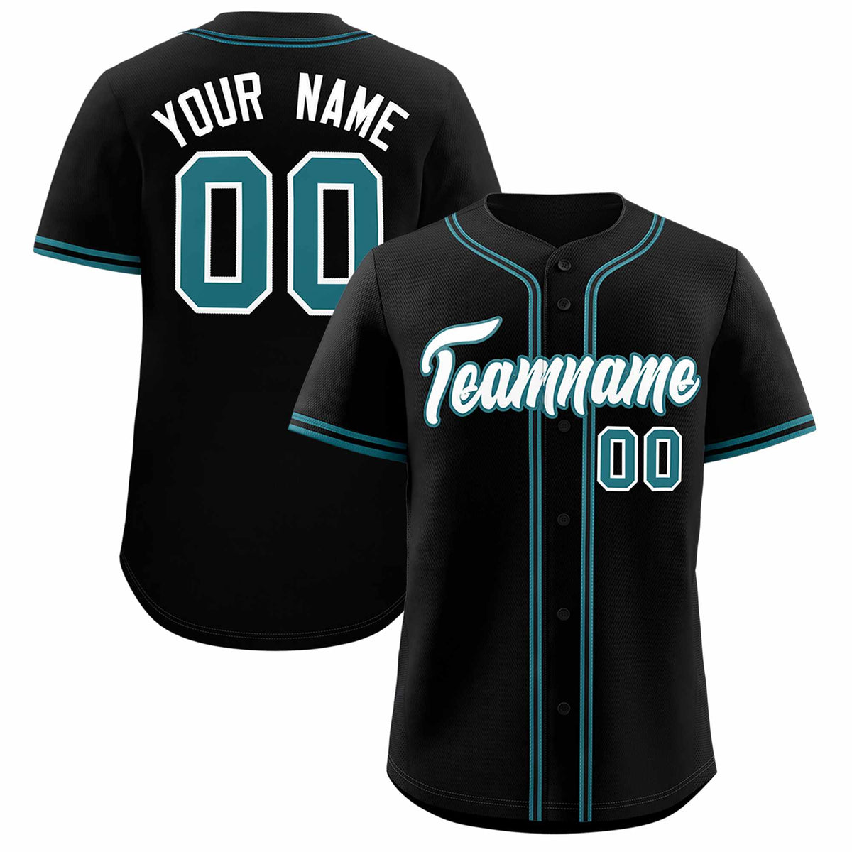 Custom Black Classic Style Authentic Baseball Jersey