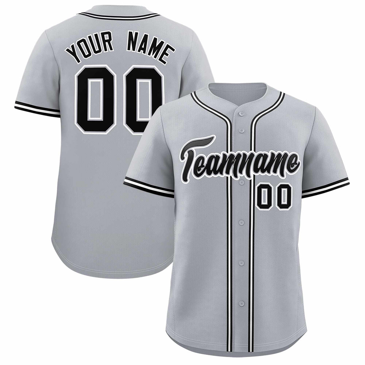 Custom Gray Classic Style Authentic Baseball Jersey
