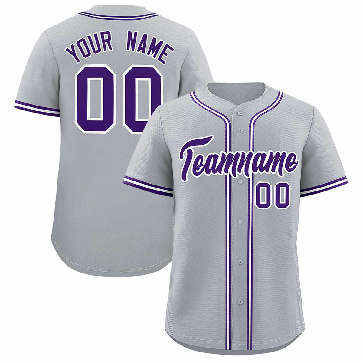 Custom Gray Classic Style Authentic Baseball Jersey