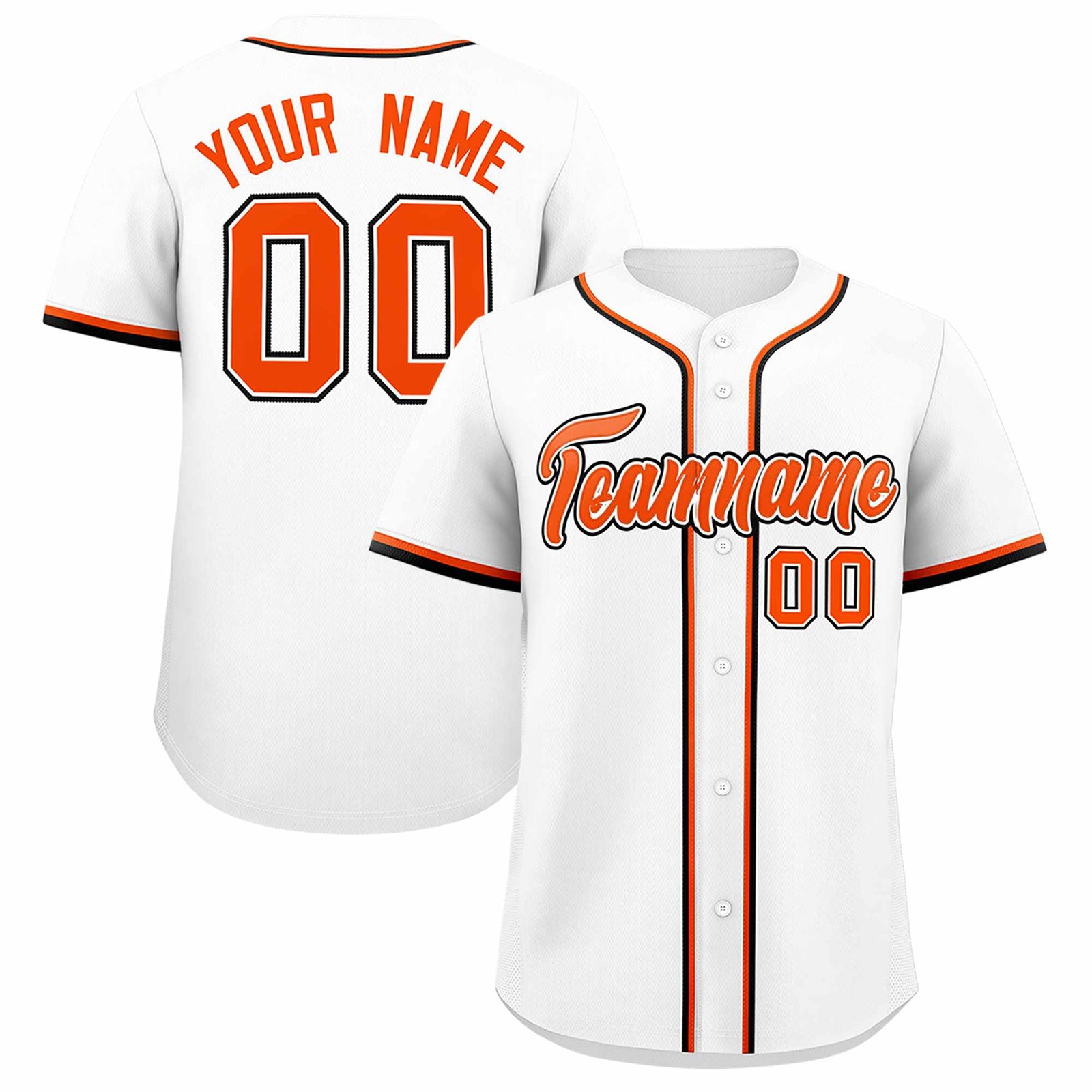 Custom White Classic Style Authentic Baseball Jersey